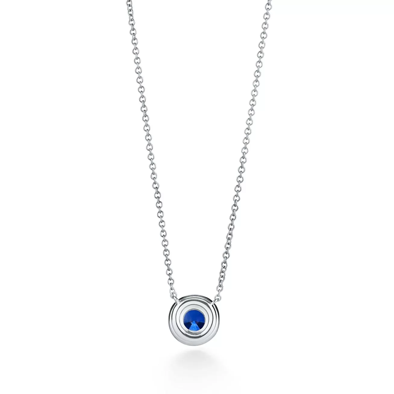 Tiffany & Co. Tiffany Soleste® pendant in platinum with a sapphire and diamonds. | ^ Necklaces & Pendants | Gifts for Her