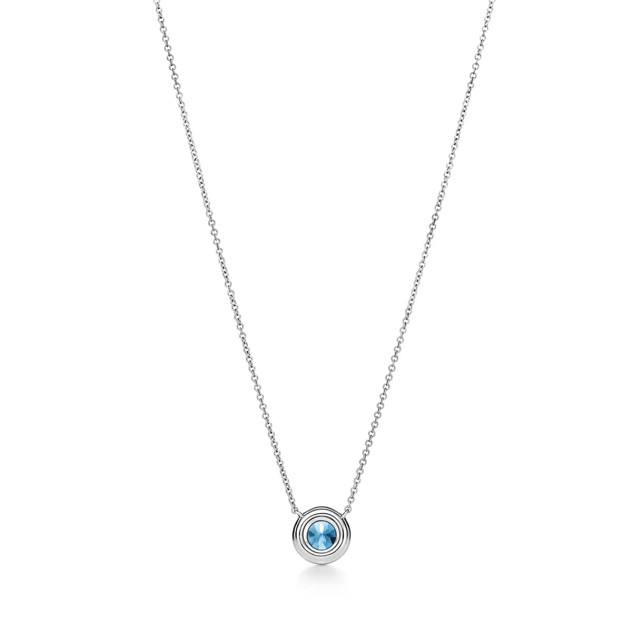Tiffany & Co. Tiffany Soleste® pendant in platinum with an aquamarine. | ^ Necklaces & Pendants | Gifts for Her