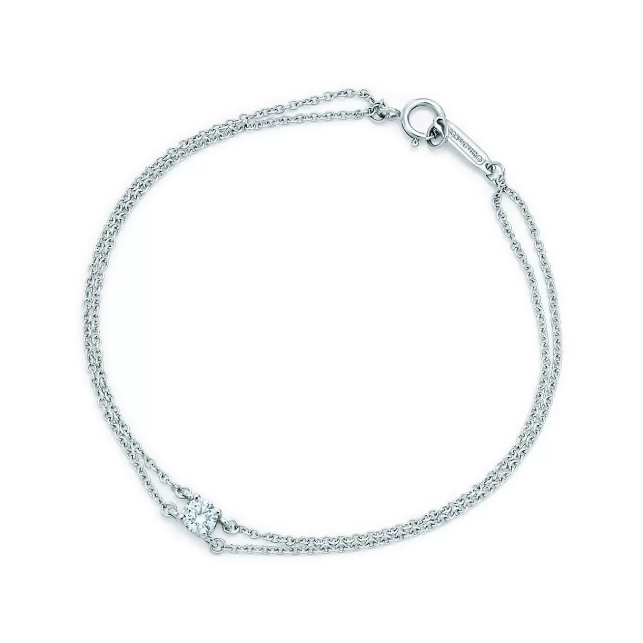 Tiffany & Co. Tiffany solitaire diamond bracelet in platinum. | ^ Bracelets | Dainty Jewelry