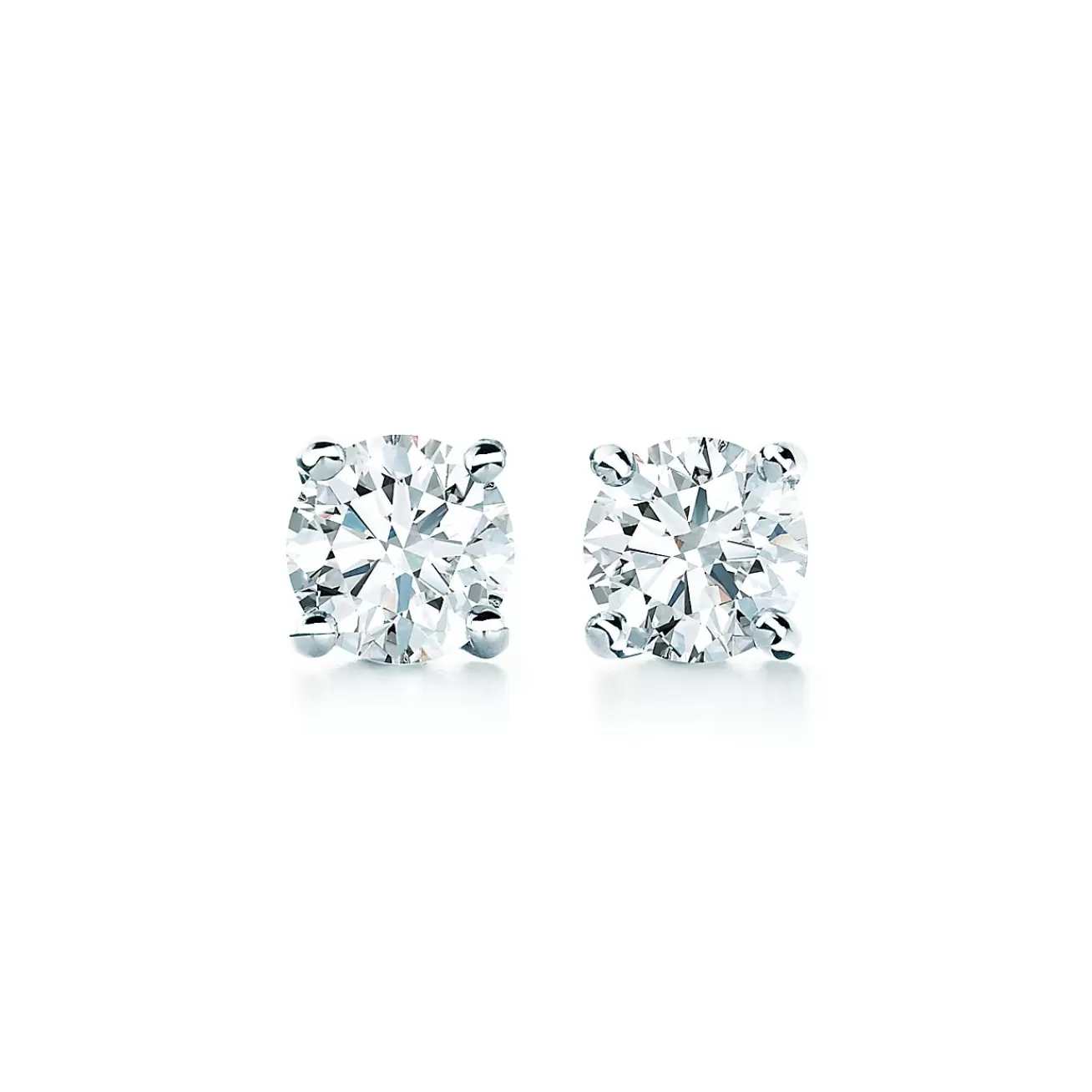 Tiffany & Co. Tiffany Solitaire Diamond Stud Earrings in Platinum | ^ Earrings | Diamond Jewelry