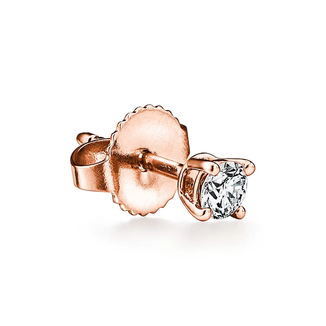 Tiffany & Co. Tiffany Solitaire Diamond Stud Earrings in Rose Gold | ^ Earrings | Gifts for Her