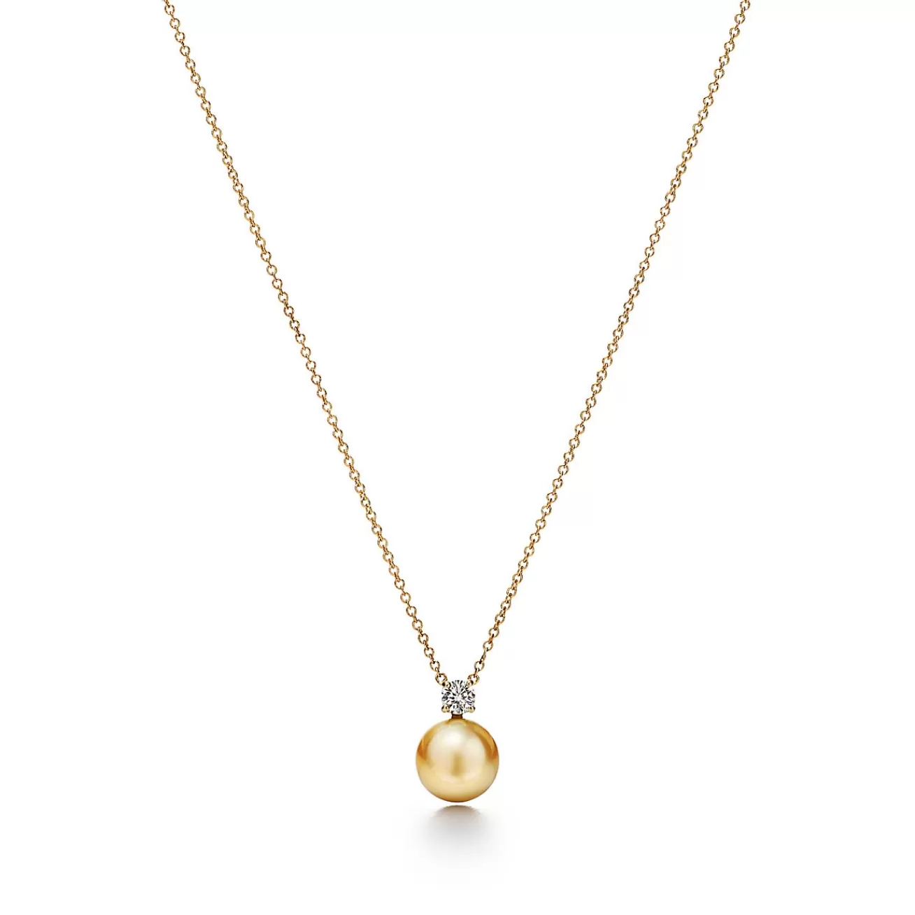 Tiffany & Co. Tiffany South Sea pearl pendant in 18k gold with diamonds. | ^ Necklaces & Pendants | Gold Jewelry