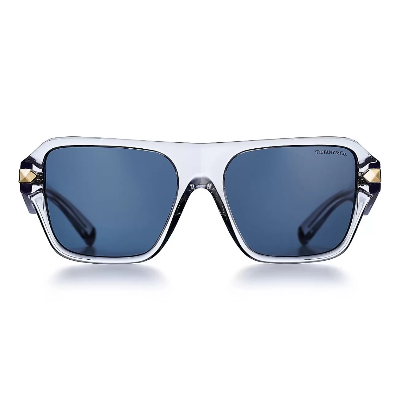 Tiffany & Co. Tiffany Sunglasses in Clear Acetate with Dark Blue Lenses | ^Women Sunglasses | Women's Accessories