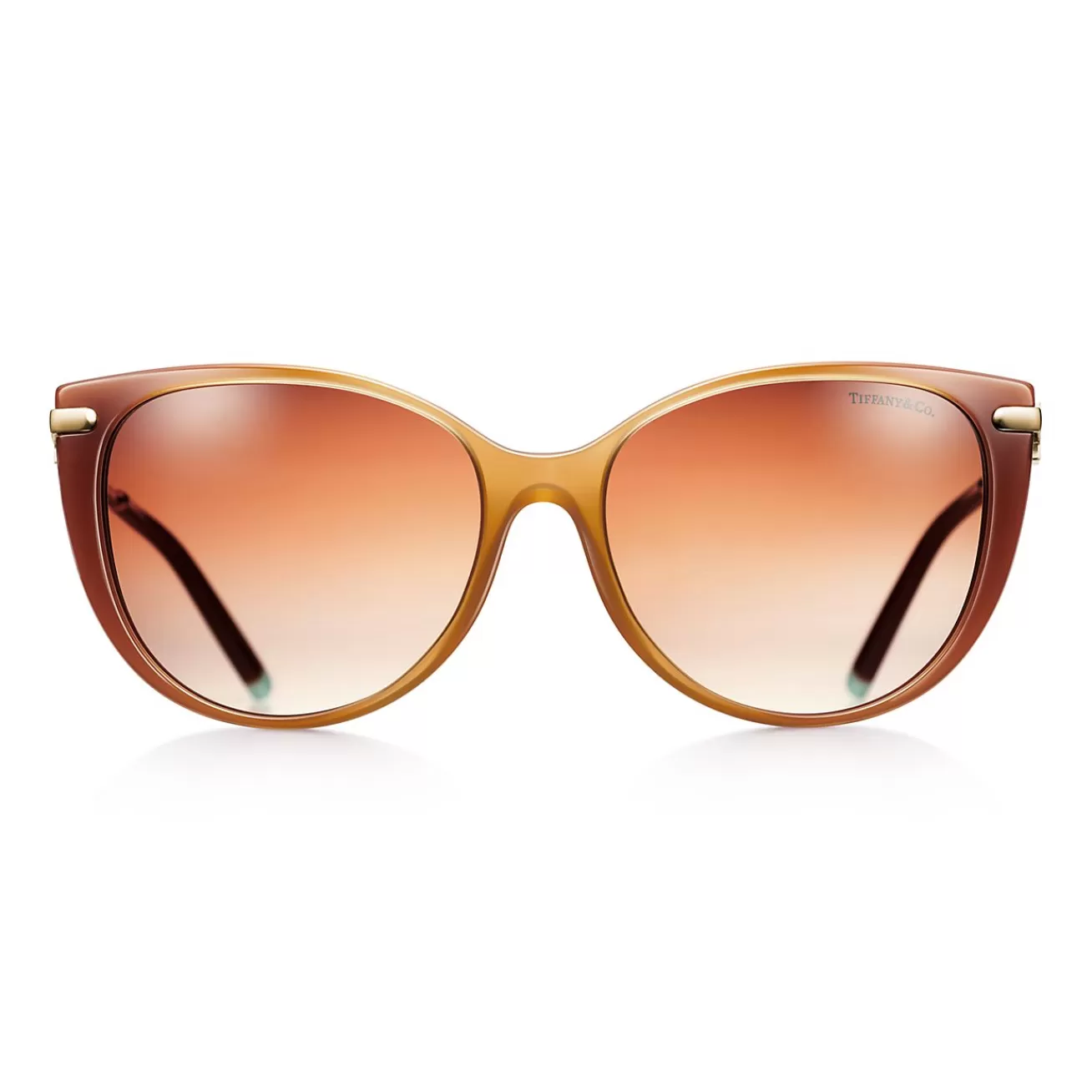 Tiffany & Co. Tiffany T Cat Eye Sunglasses in Camel Acetate with Mother-of-pearl | ^ Tiffany T | Sunglasses