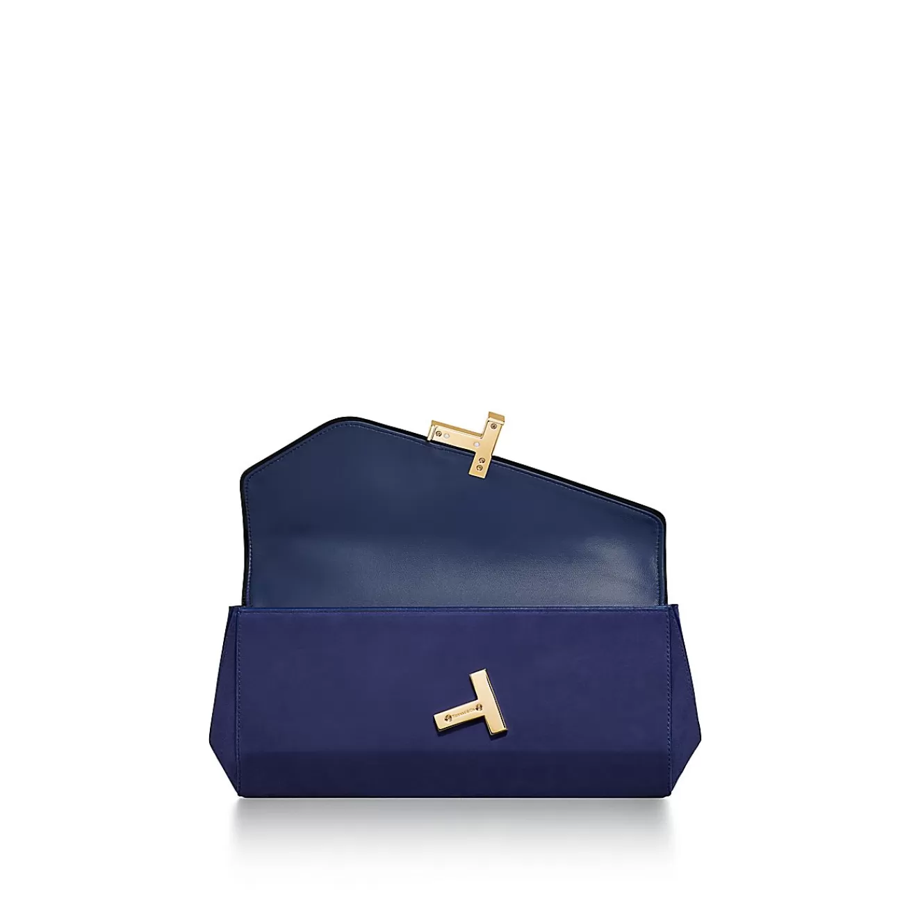 Tiffany & Co. Tiffany T Clutch in Sapphire Blue Suede | ^Women Bags | Women's Accessories