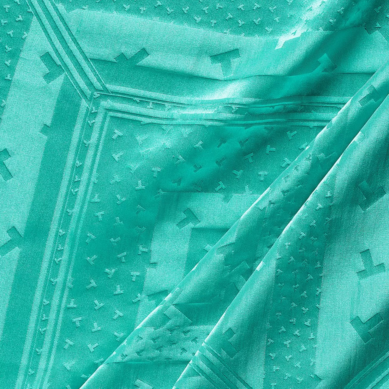 Tiffany & Co. Tiffany T Dancing T Square Scarf in Tiffany Blue® Silk Jacquard | ^Women Tiffany Blue® Gifts | Scarves & Stoles