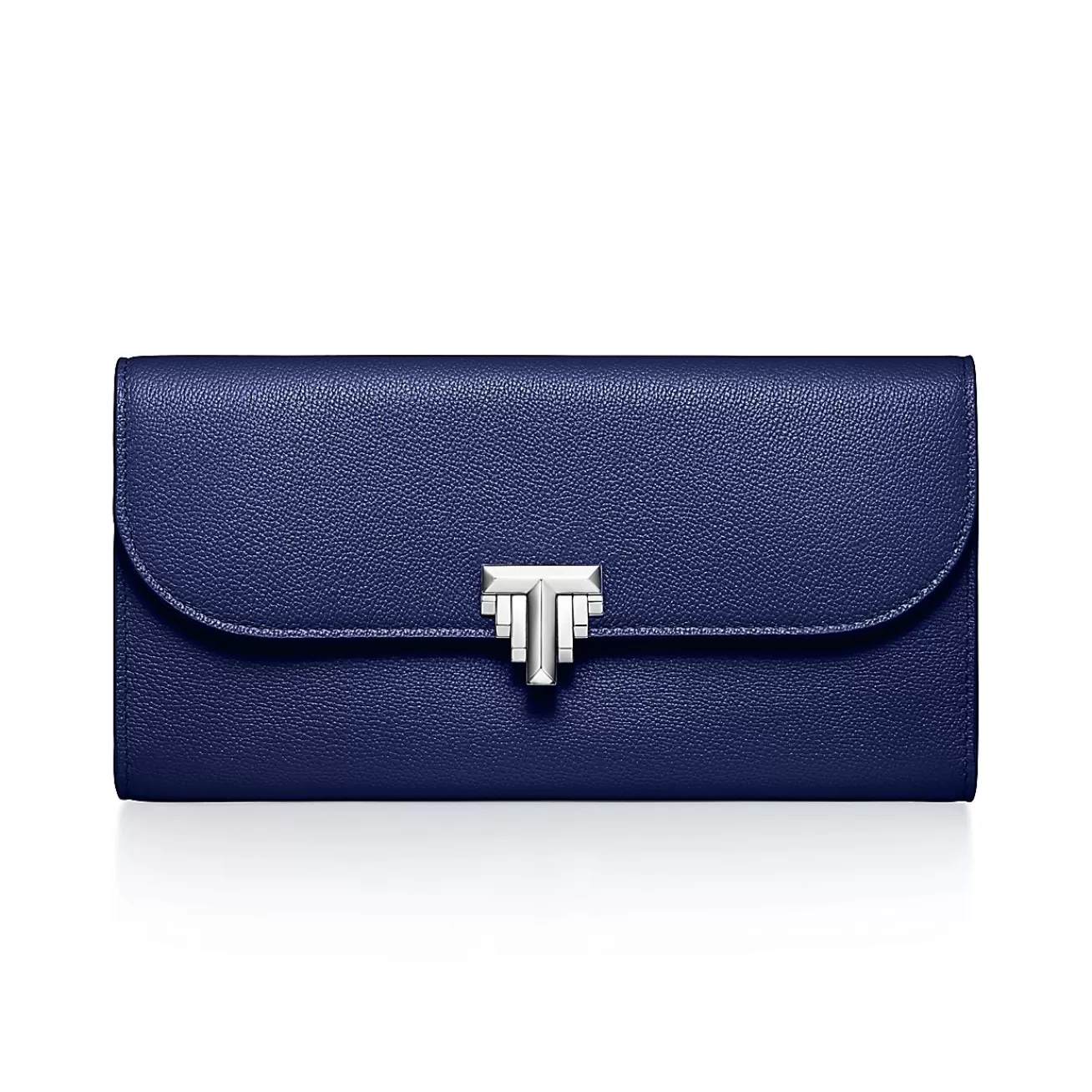 Tiffany & Co. Tiffany T Deco Continental Wallet in Sapphire Blue Leather | ^Women Small Leather Goods | Women's Accessories