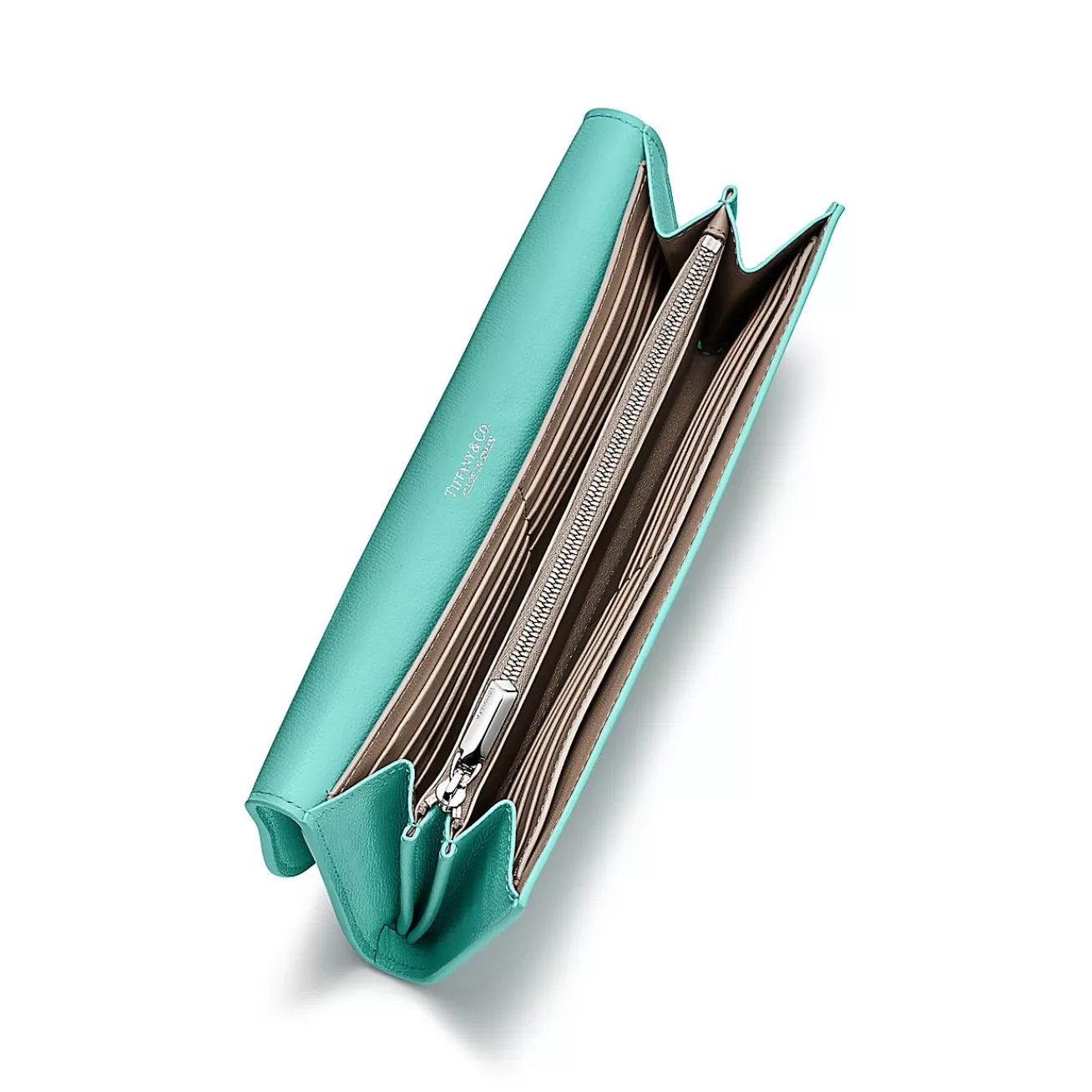 Tiffany & Co. Tiffany T Deco Continental Wallet in Tiffany Blue® Leather | ^Women Small Leather Goods | Women's Accessories