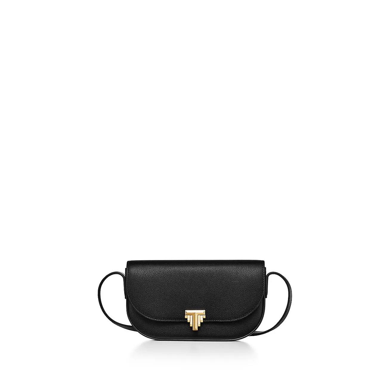 Tiffany & Co. Tiffany T Deco Crossbody Wallet in Black Calf Leather | ^Women Small Leather Goods | Women's Accessories