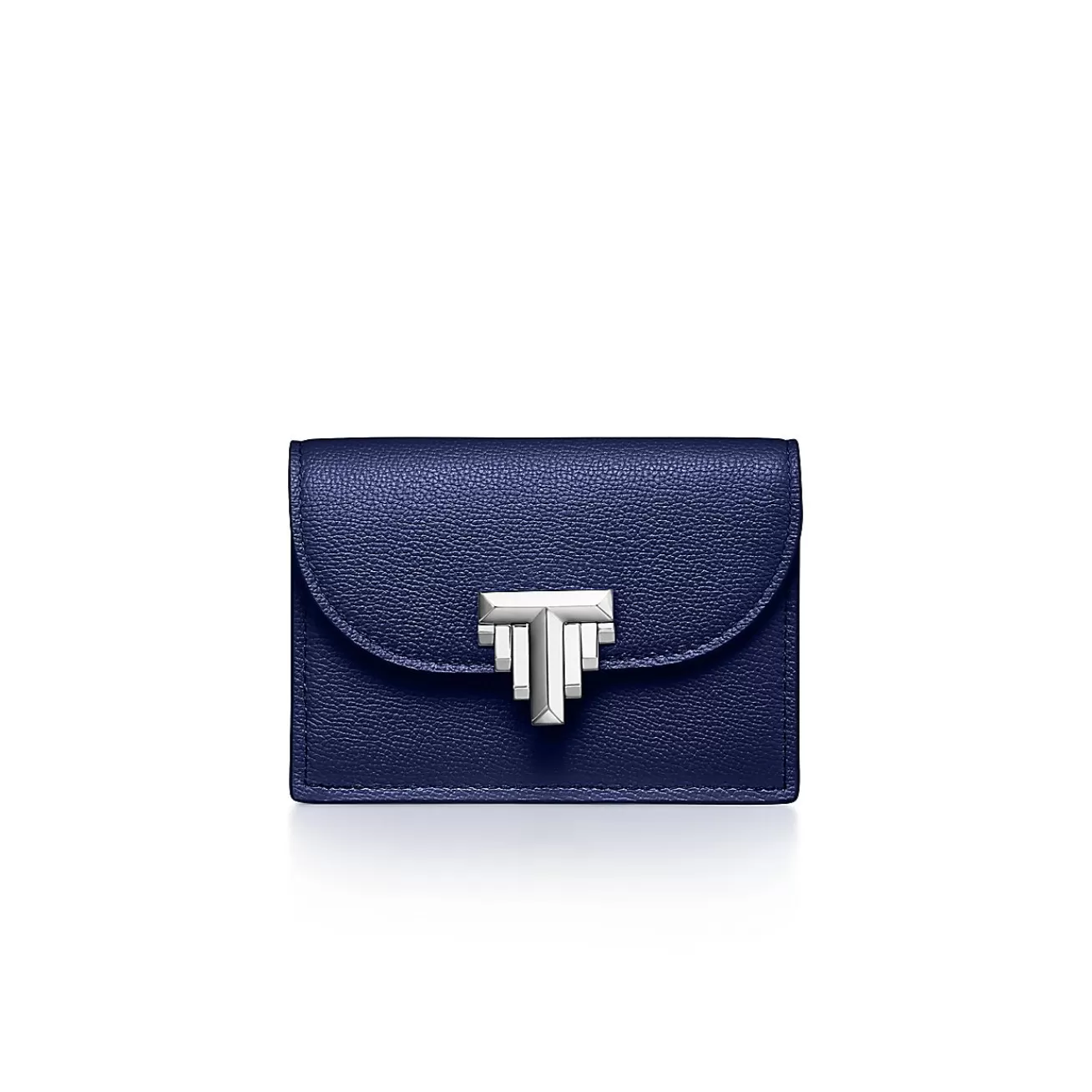 Tiffany & Co. Tiffany T Deco Flap Card Holder in Sapphire Blue Leather | ^Women Small Leather Goods | Women's Accessories