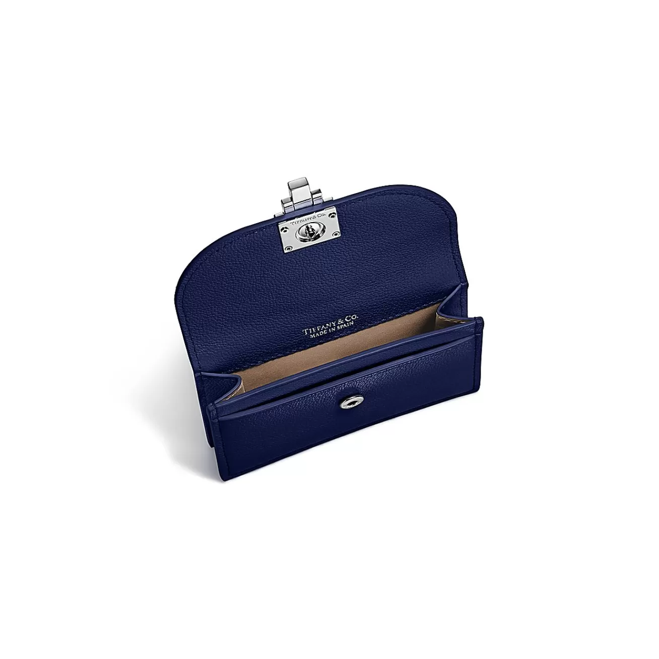 Tiffany & Co. Tiffany T Deco Flap Card Holder in Sapphire Blue Leather | ^Women Small Leather Goods | Women's Accessories