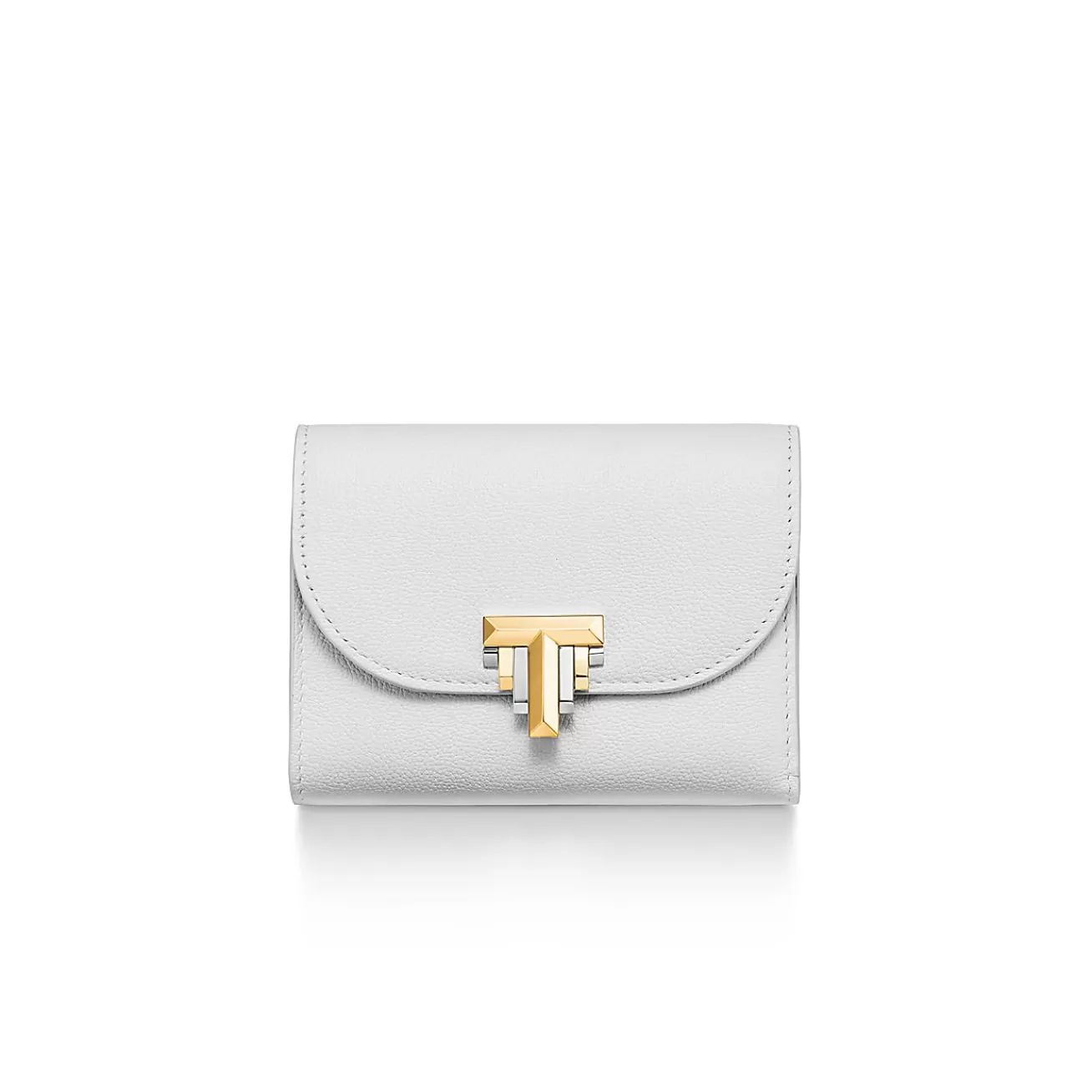 Tiffany & Co. Tiffany T Deco Small Wallet in White Leather | ^Women Small Leather Goods | Women's Accessories