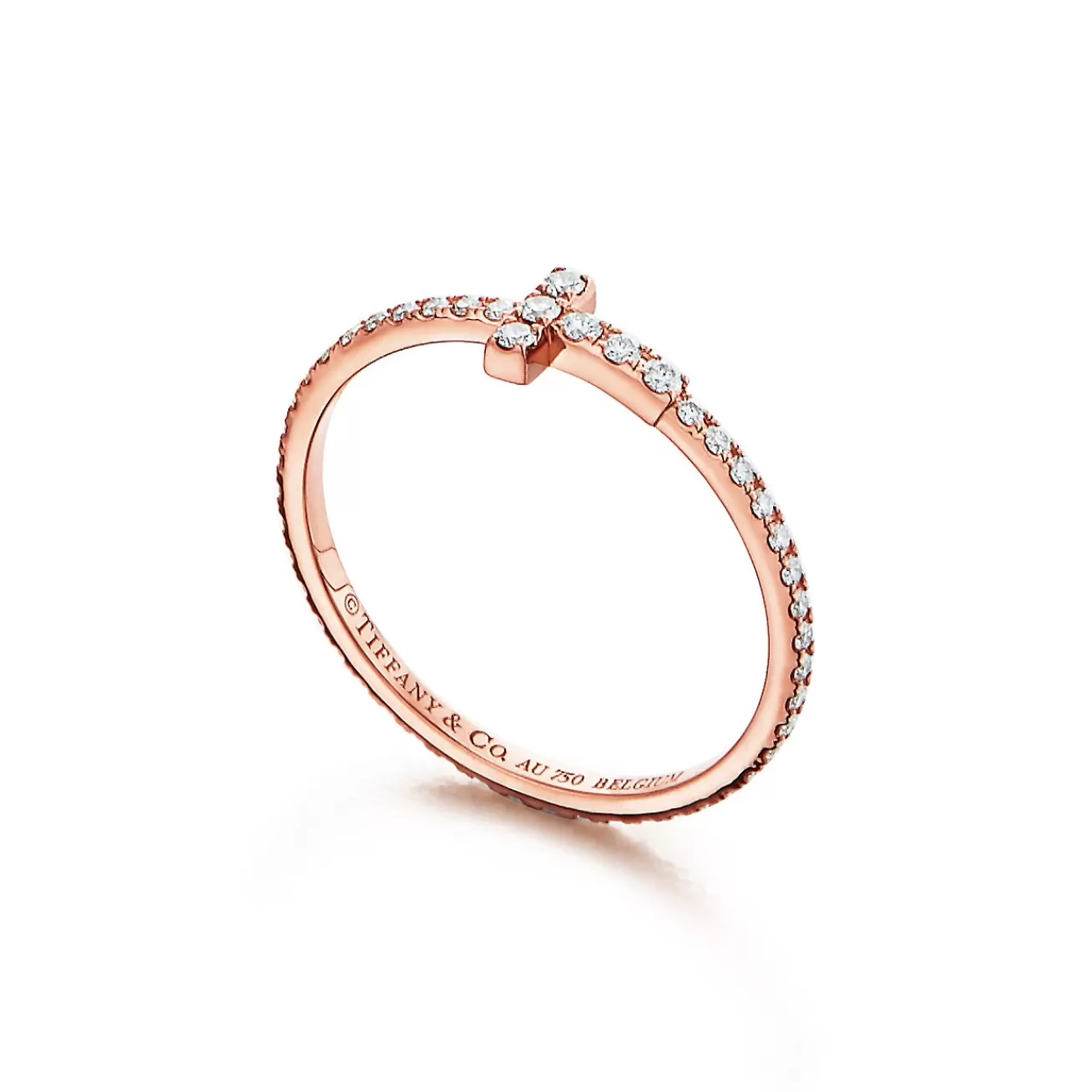 Tiffany & Co. Tiffany T diamond wire band ring in 18k rose gold. | ^ Rings | Men's Jewelry