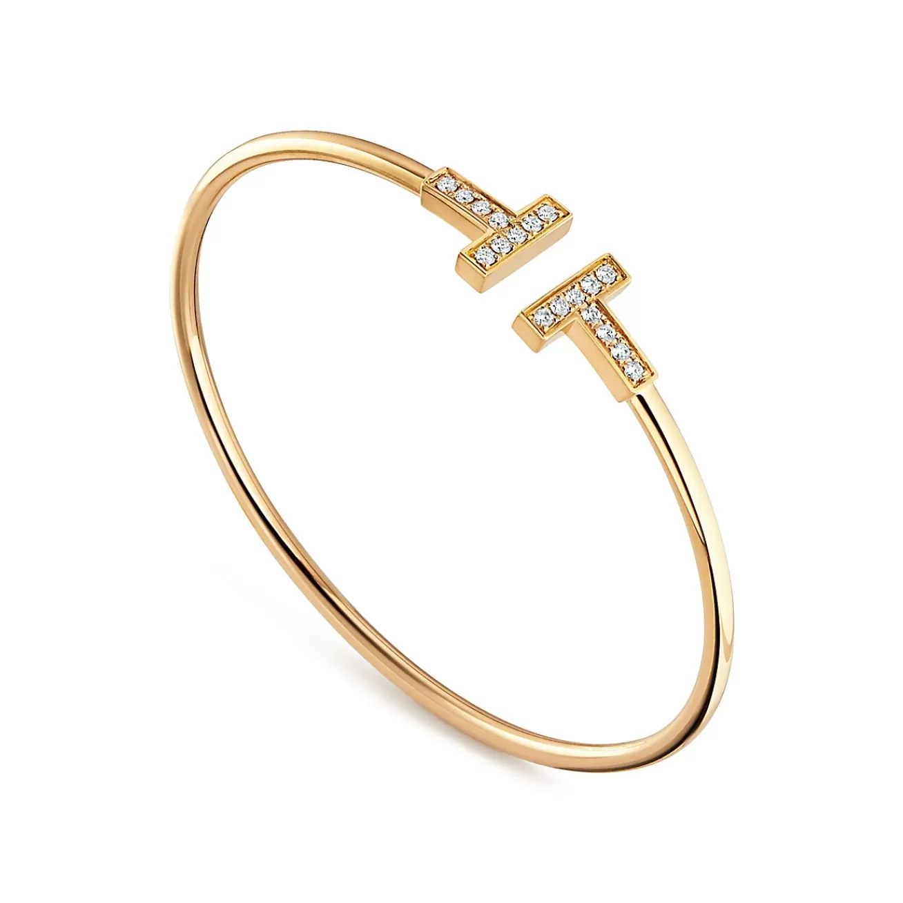 Tiffany & Co. Tiffany T diamond wire bracelet in 18k gold, medium. | ^ Bracelets | Men's Jewelry