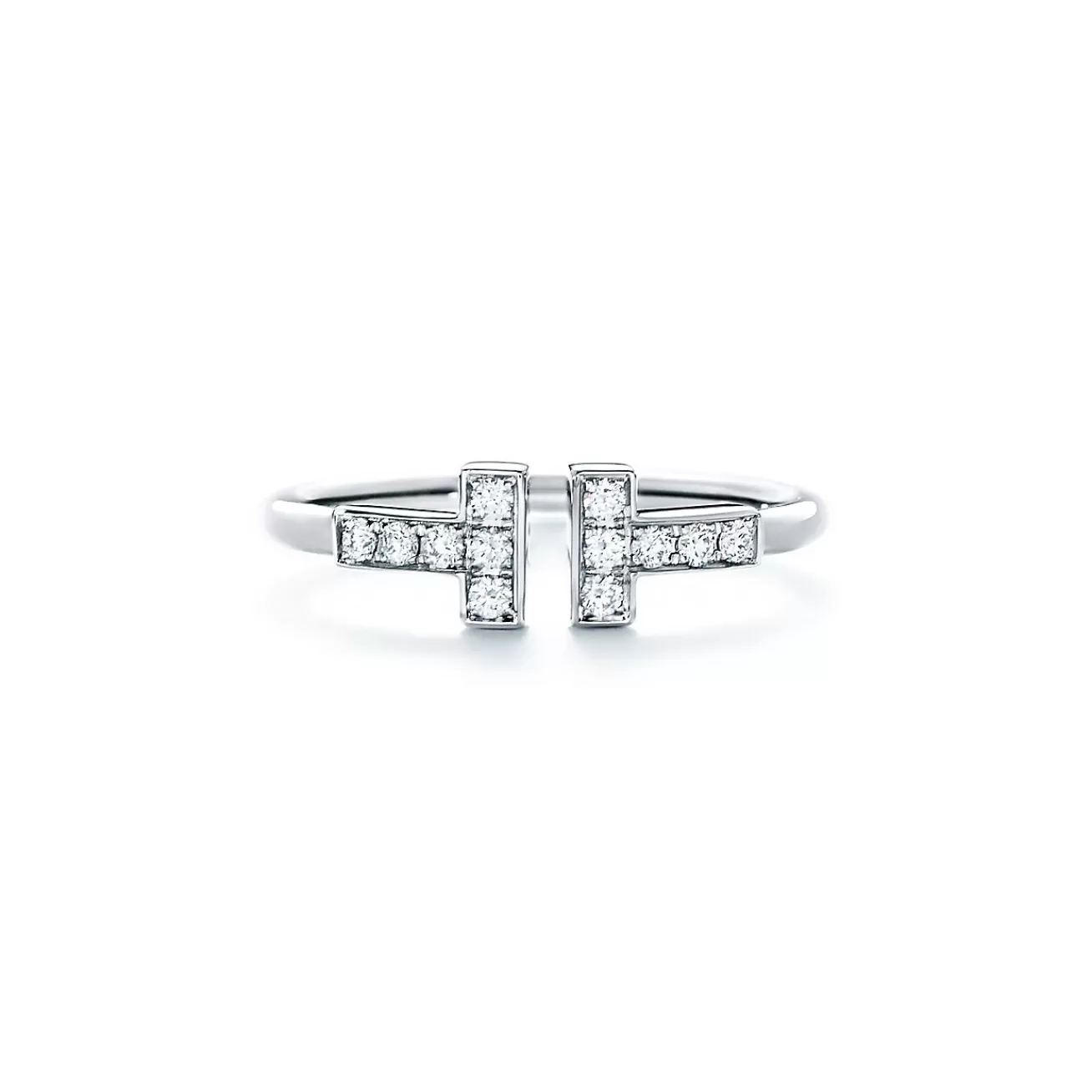 Tiffany & Co. Tiffany T diamond wire ring in 18k white gold. | ^ Rings | Men's Jewelry
