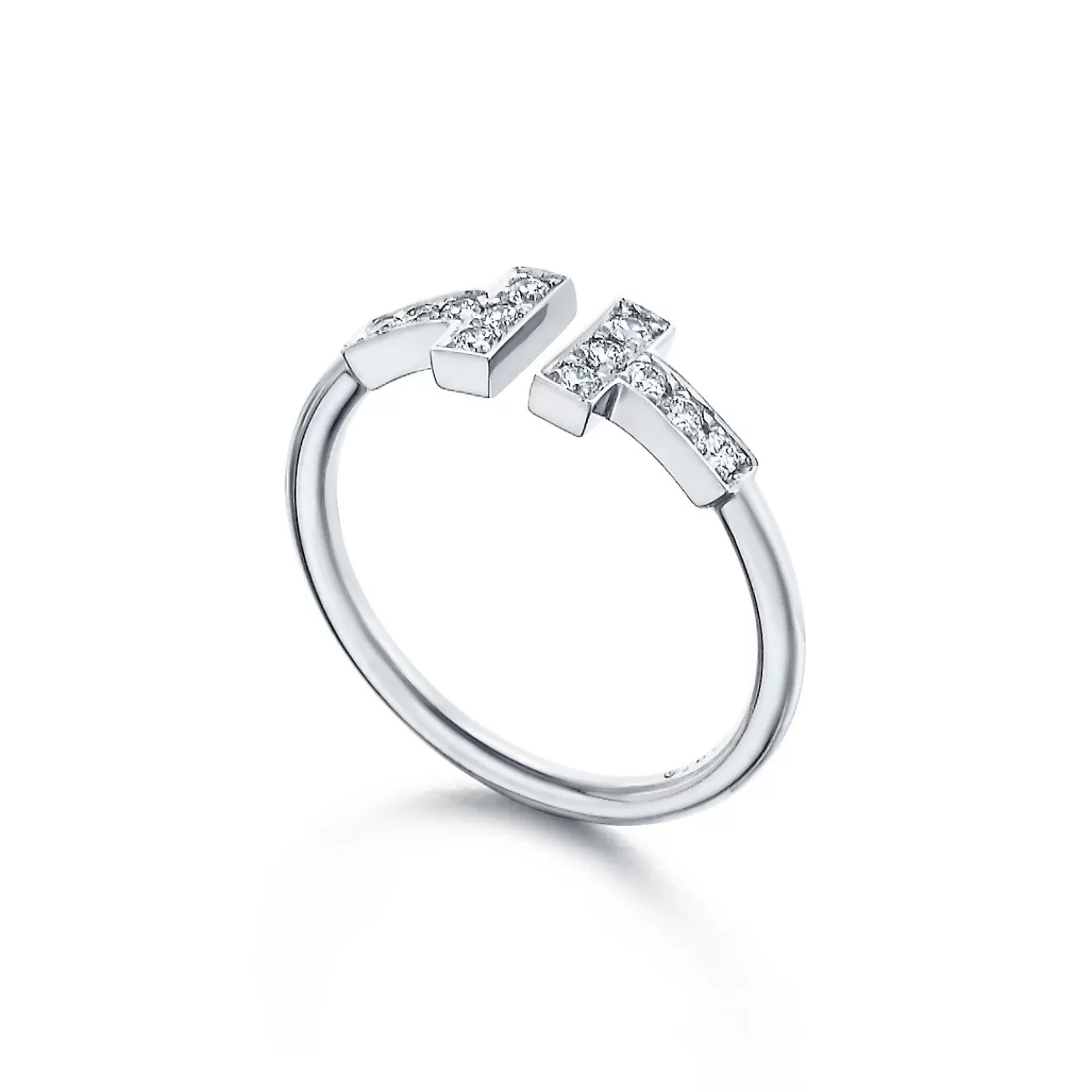 Tiffany & Co. Tiffany T diamond wire ring in 18k white gold. | ^ Rings | Men's Jewelry