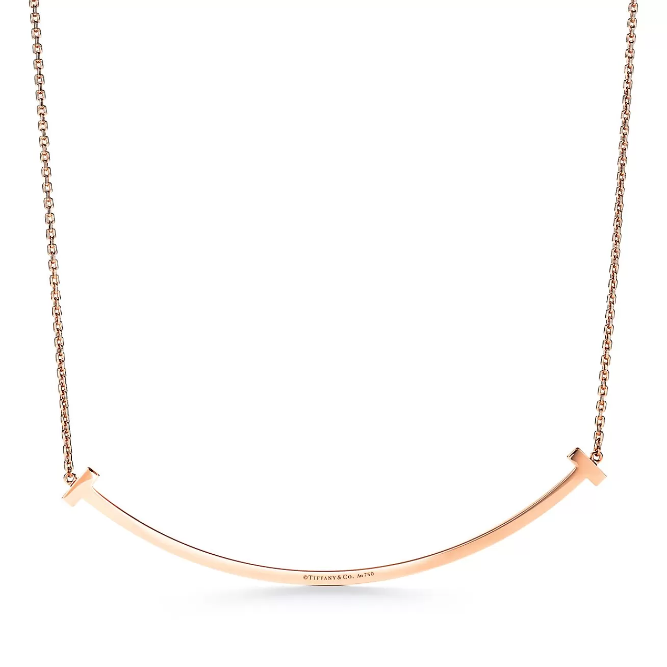 Tiffany & Co. Tiffany T extra large smile pendant in 18k rose gold. | ^ Necklaces & Pendants | Men's Jewelry