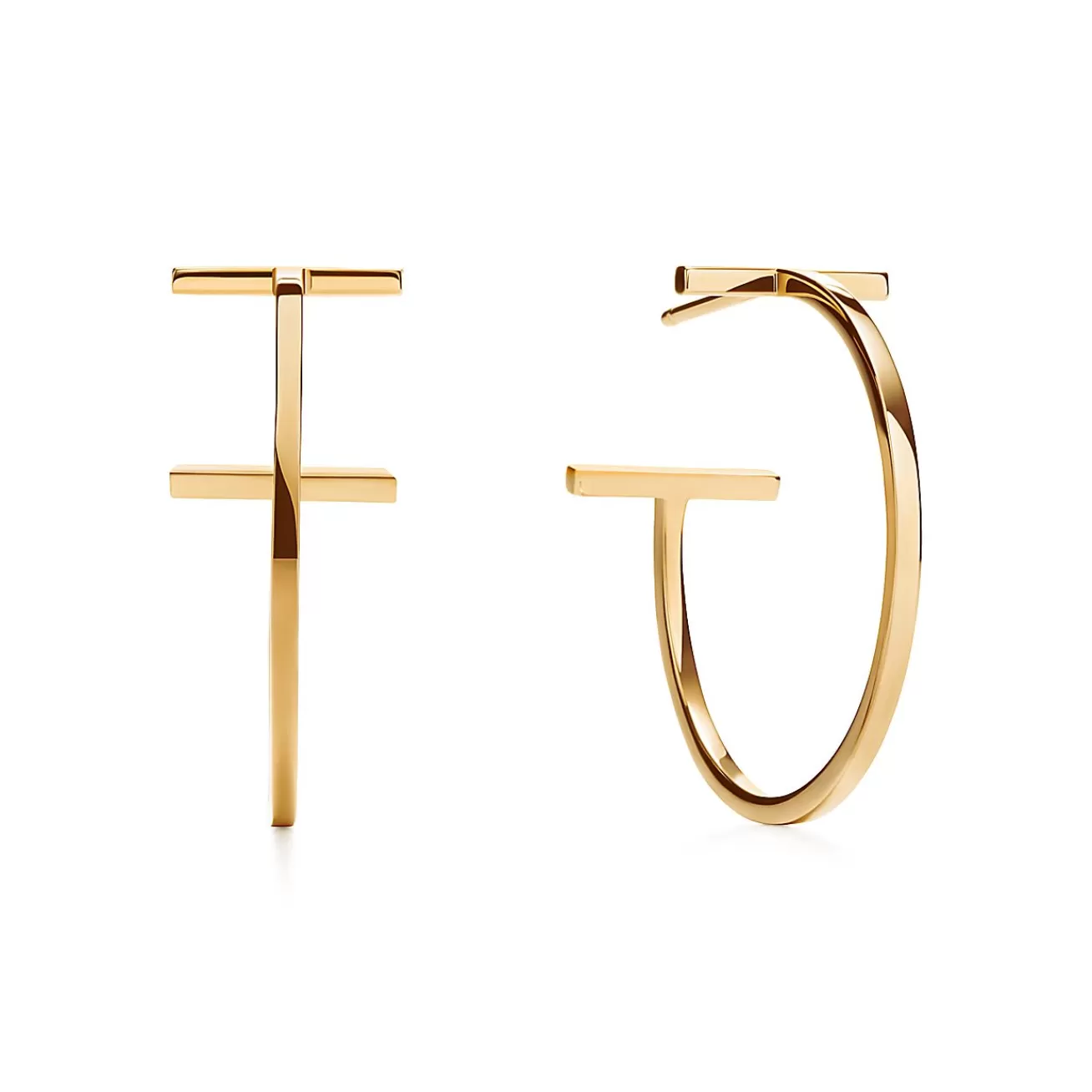 Tiffany & Co. Tiffany T hoop earrings in 18k gold, medium. | ^ Earrings | Gifts for Her