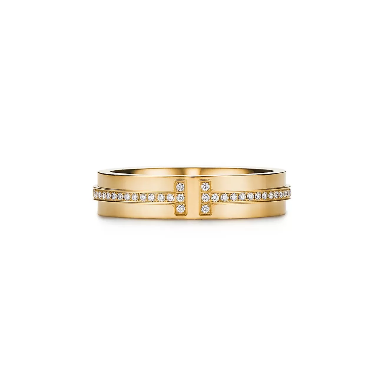 Tiffany & Co. Tiffany T narrow diamond ring in 18k gold, 4.5 mm wide. | ^Women Rings | Men's Jewelry