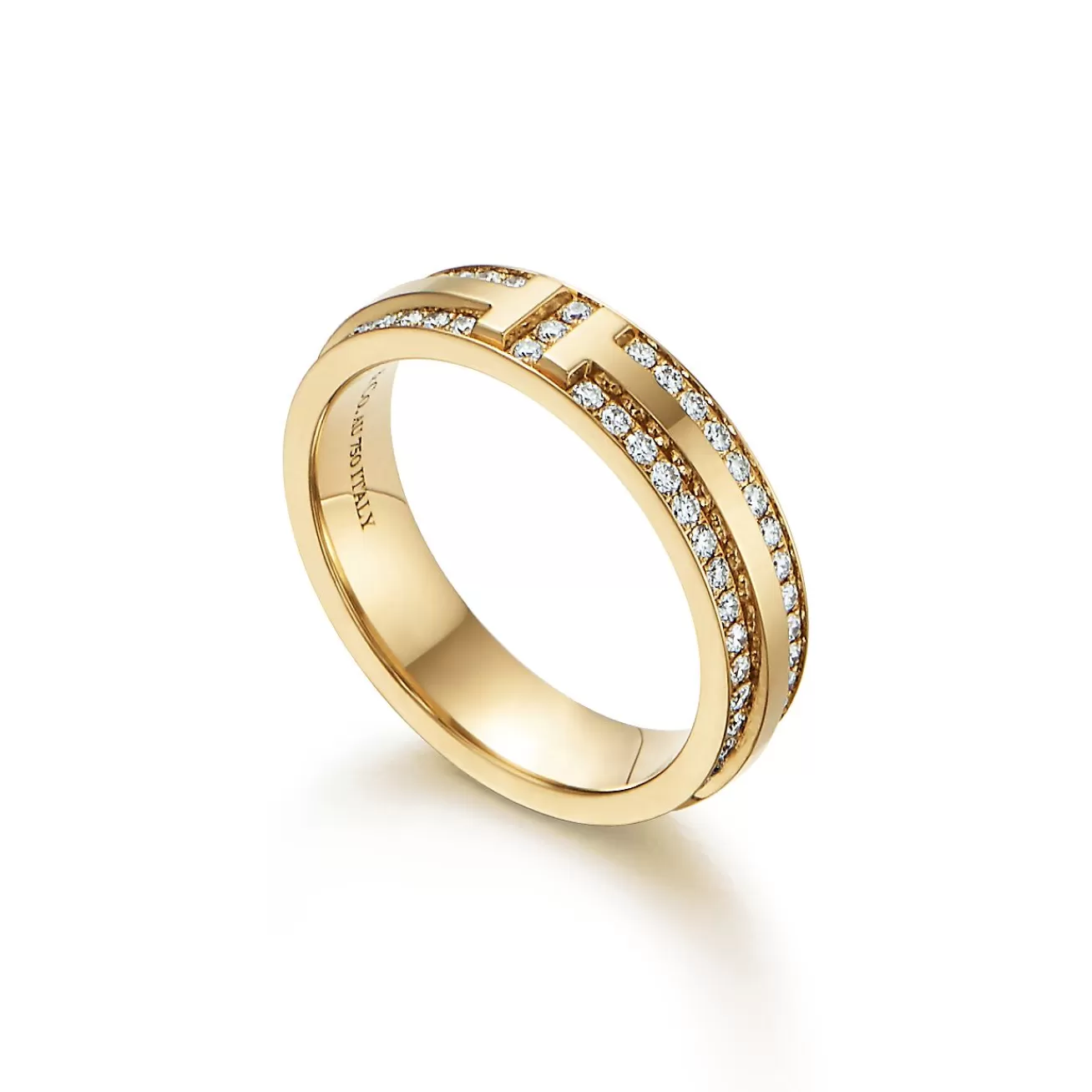 Tiffany & Co. Tiffany T narrow pavé diamond ring in 18k gold, 4.5 mm wide. | ^Women Rings | Men's Jewelry