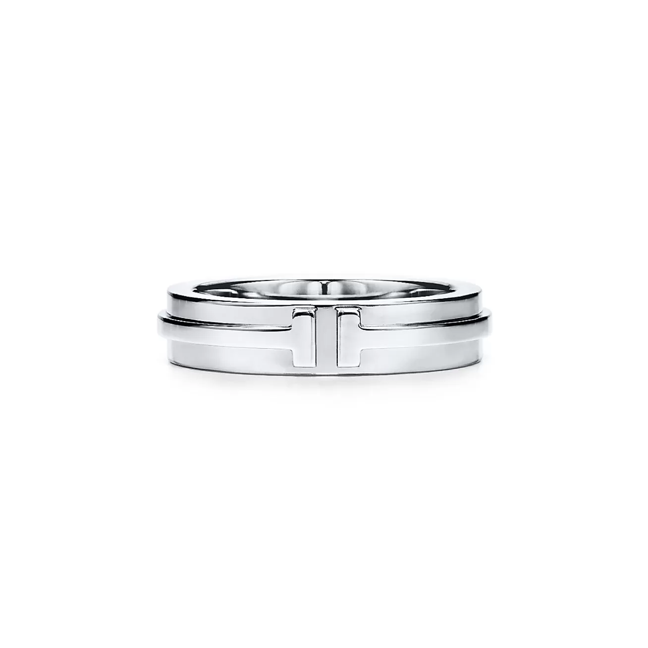 Tiffany & Co. Tiffany T narrow ring in 18k white gold, 4.5 mm wide. | ^Women Rings | Men's Jewelry