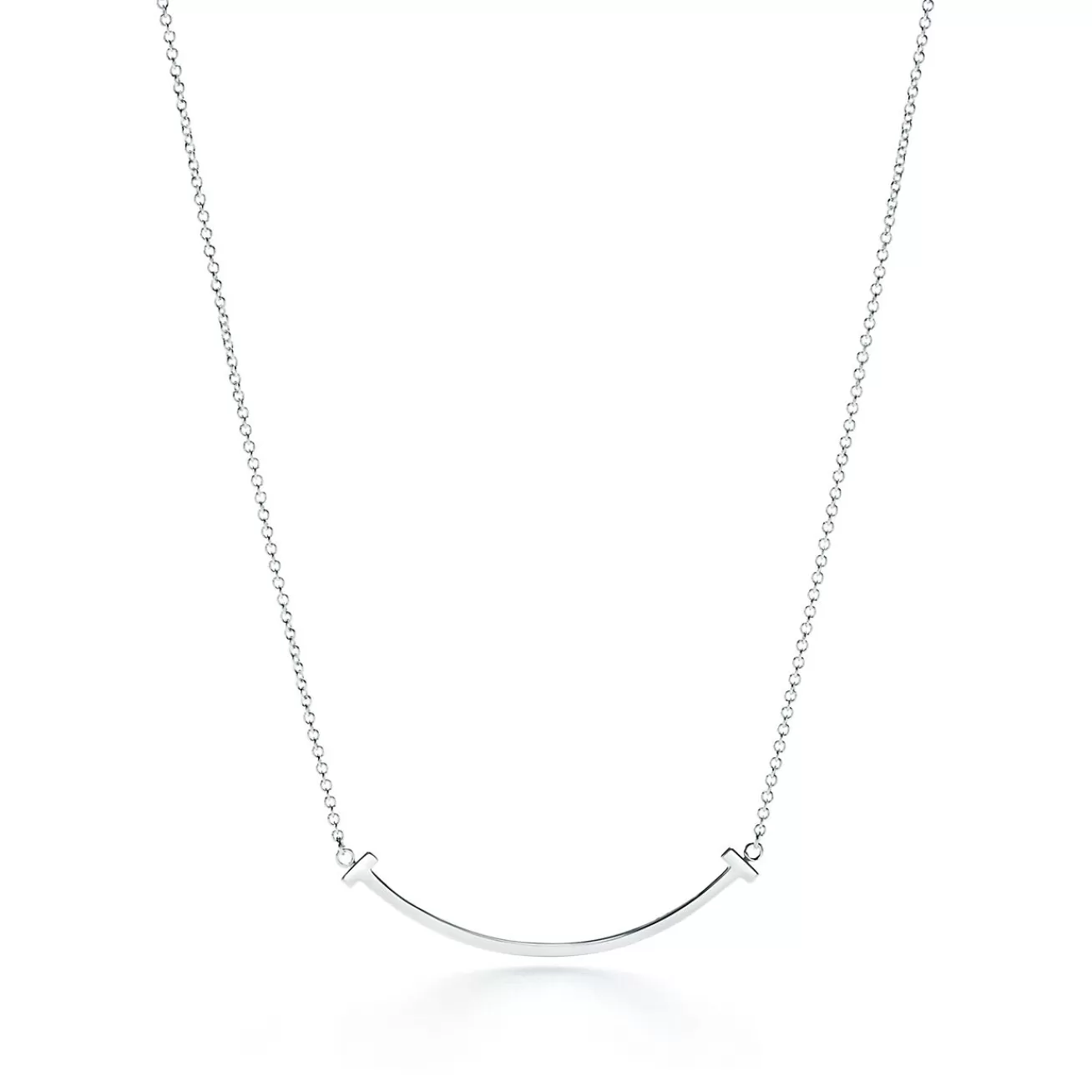 Tiffany & Co. Tiffany T Smile Pendant in White Gold, Small | ^ Necklaces & Pendants | Men's Jewelry