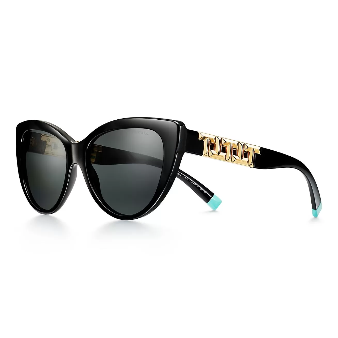 Tiffany & Co. Tiffany T Sunglasses in Black Acetate with Dark Gray Lenses | ^Women Tiffany T | Sunglasses