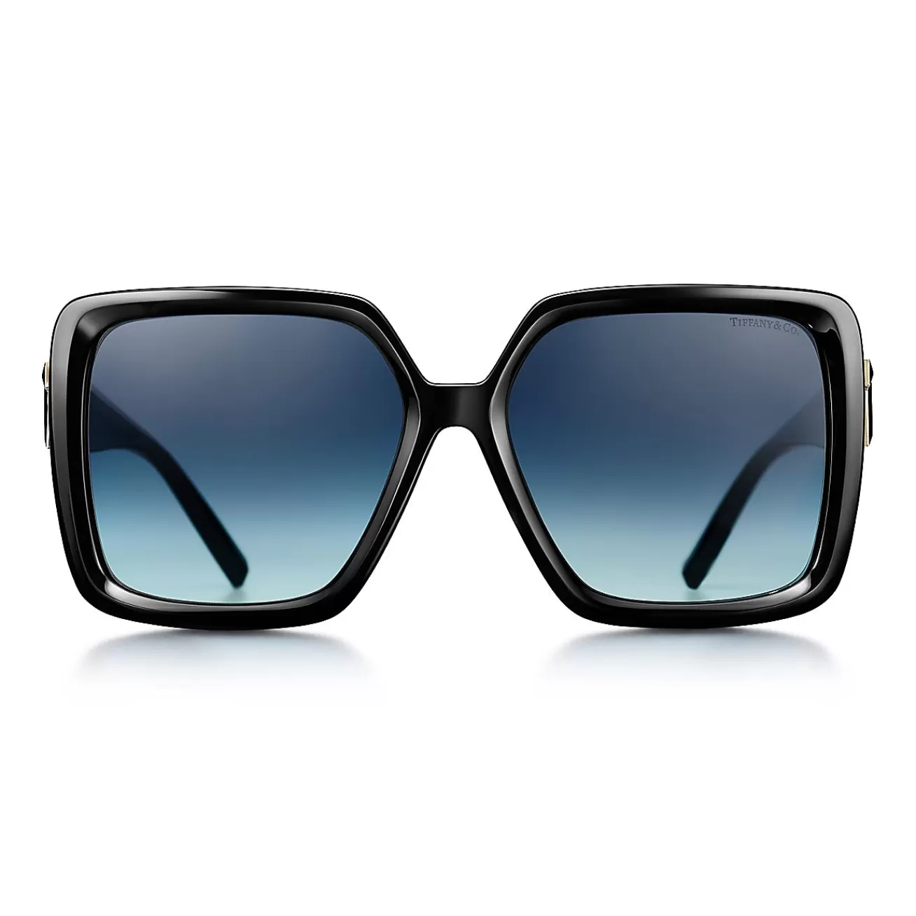 Tiffany & Co. Tiffany T Sunglasses in Black Acetate with Tiffany Blue® Lenses | ^Women Tiffany T | Gifts $1,500 & Under