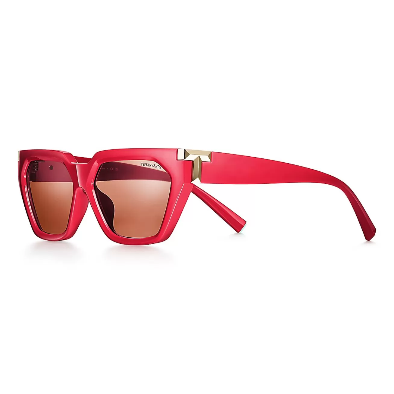 Tiffany & Co. Tiffany T Sunglasses in Coral Acetate with Pink Lenses | ^Women Tiffany T | Sunglasses