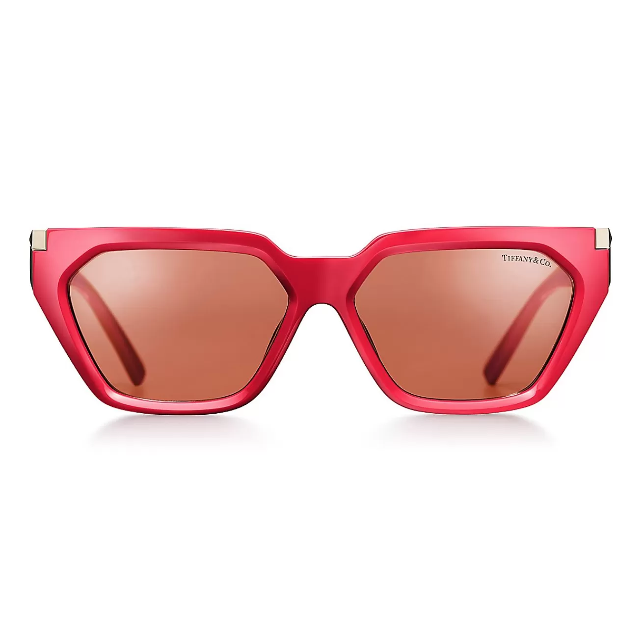 Tiffany & Co. Tiffany T Sunglasses in Coral Acetate with Pink Lenses | ^Women Tiffany T | Sunglasses