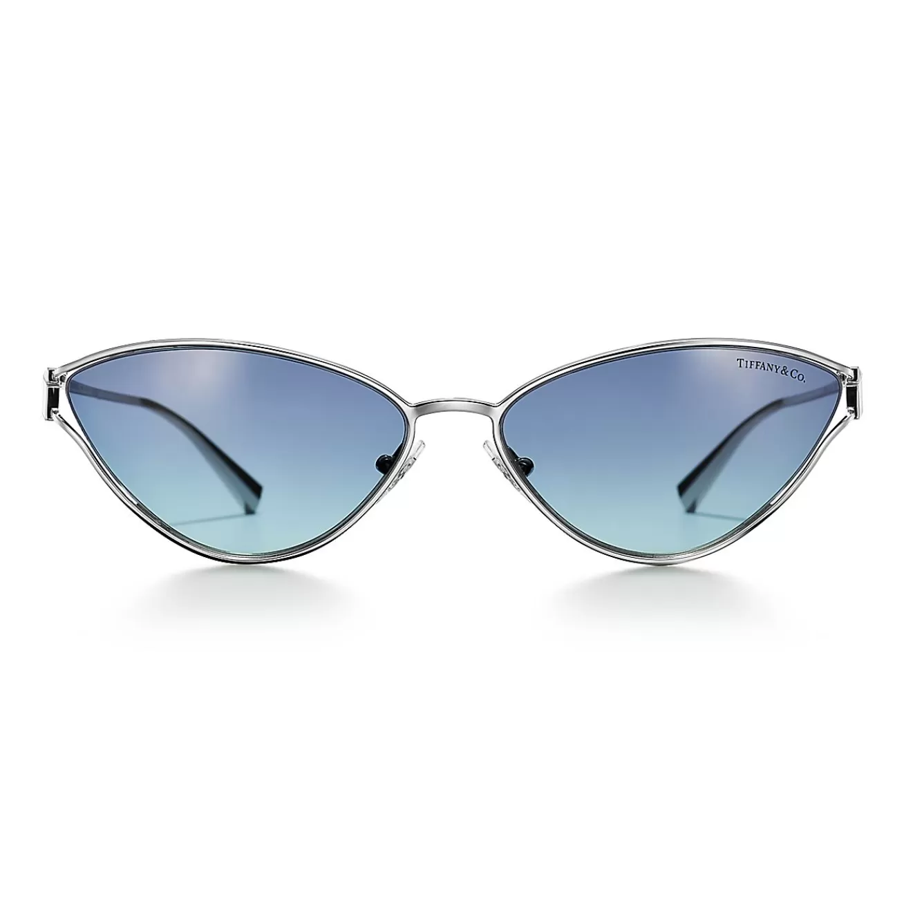 Tiffany & Co. Tiffany T Sunglasses in Silver-colored Metal with Tiffany Blue® Gradient Lenses | ^Women Tiffany T | Gifts $1,500 & Under