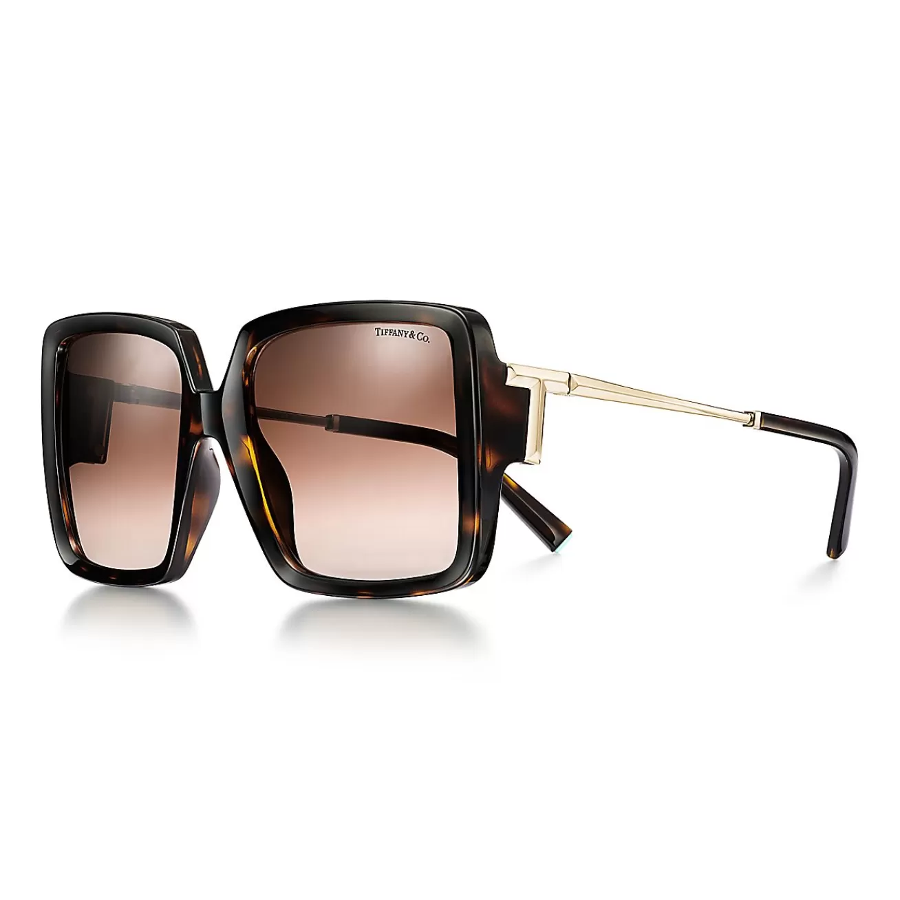 Tiffany & Co. Tiffany T Sunglasses in Tortoise Acetate with Brown Gradient Lenses | ^Women Tiffany T | Sunglasses