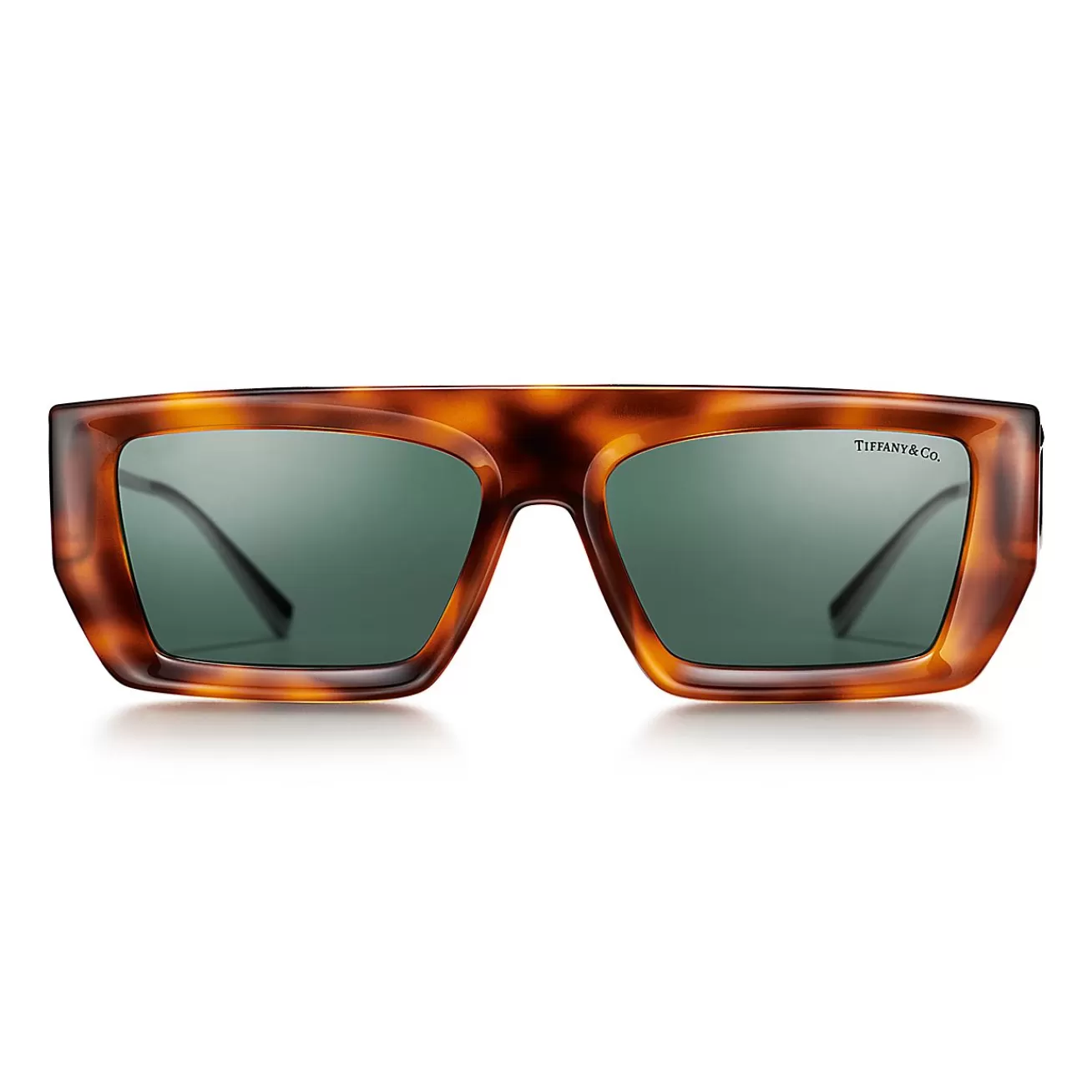 Tiffany & Co. Tiffany T Sunglasses in Tortoise Acetate with Dark Green Lenses | ^Women Tiffany T | Sunglasses