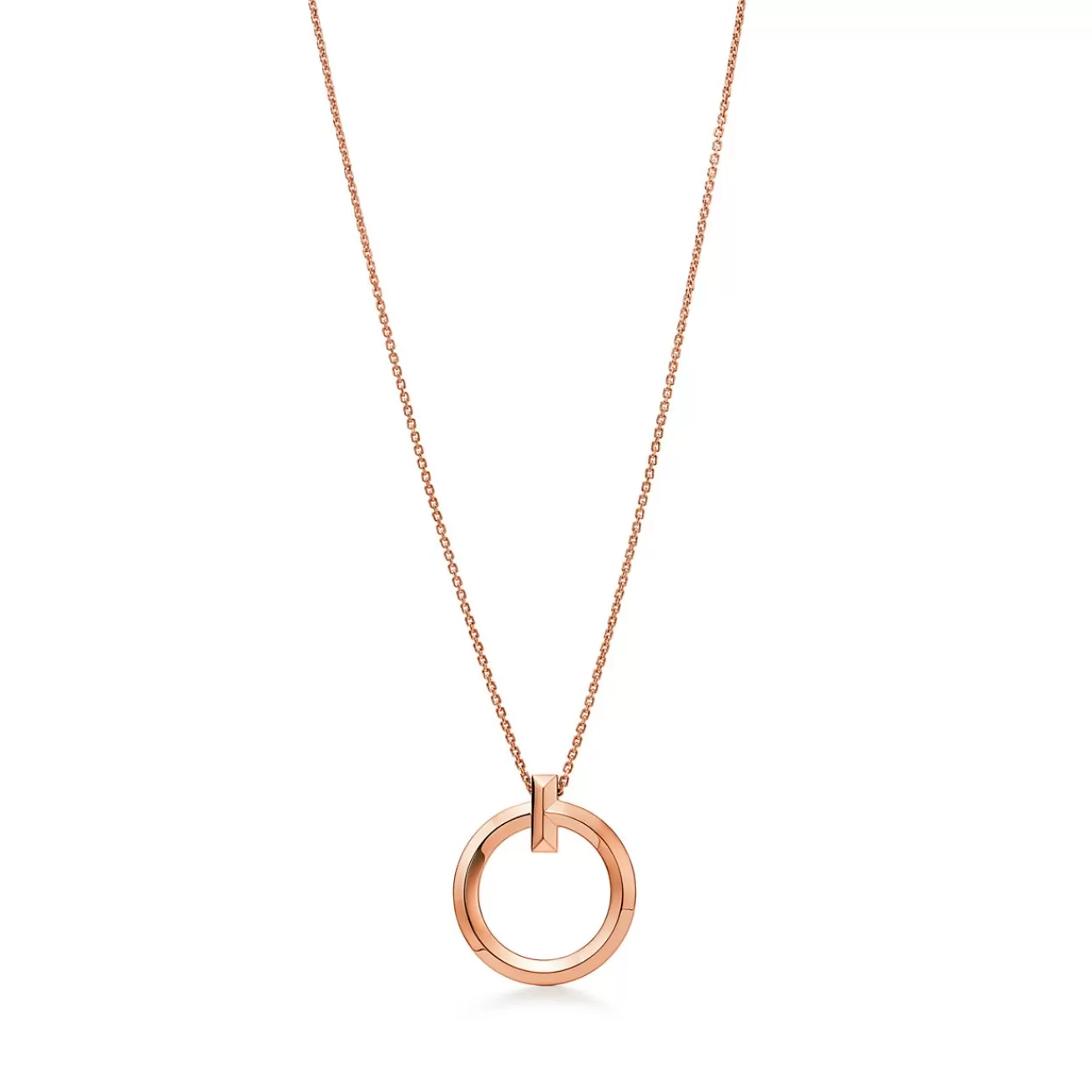 Tiffany & Co. Tiffany T T1 Circle Pendant in Rose Gold, Large | ^ Necklaces & Pendants | Men's Jewelry