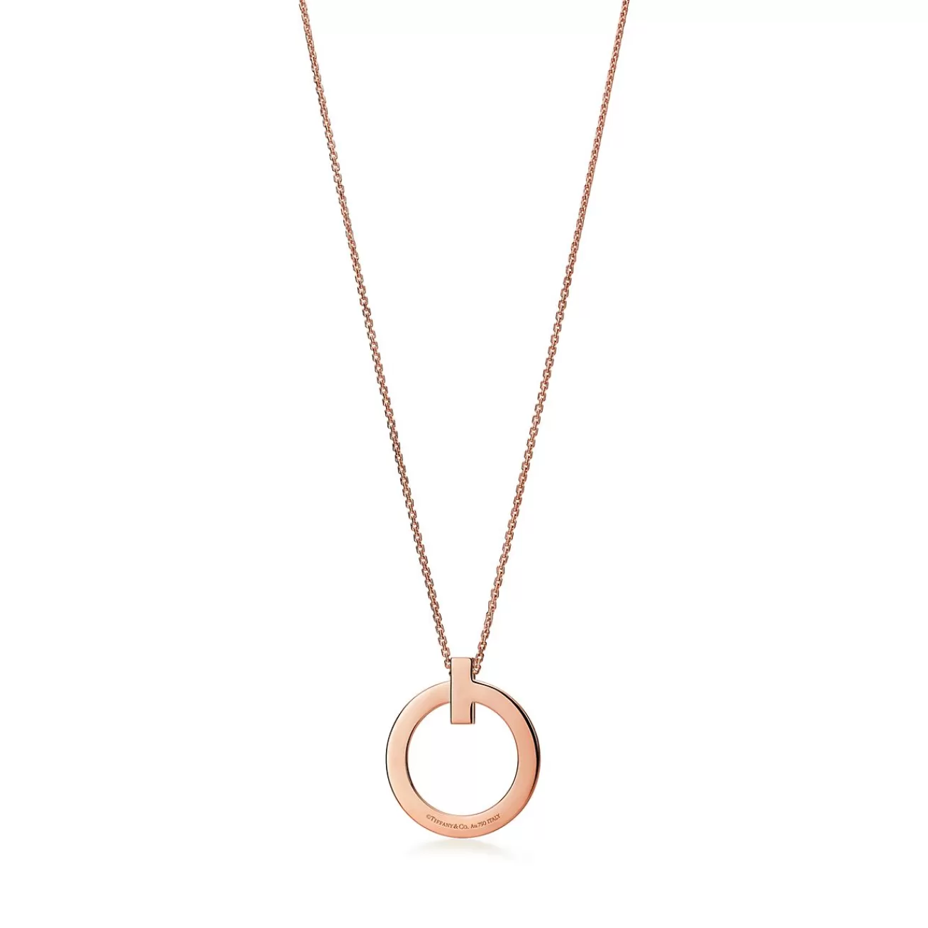 Tiffany & Co. Tiffany T T1 Circle Pendant in Rose Gold, Large | ^ Necklaces & Pendants | Men's Jewelry