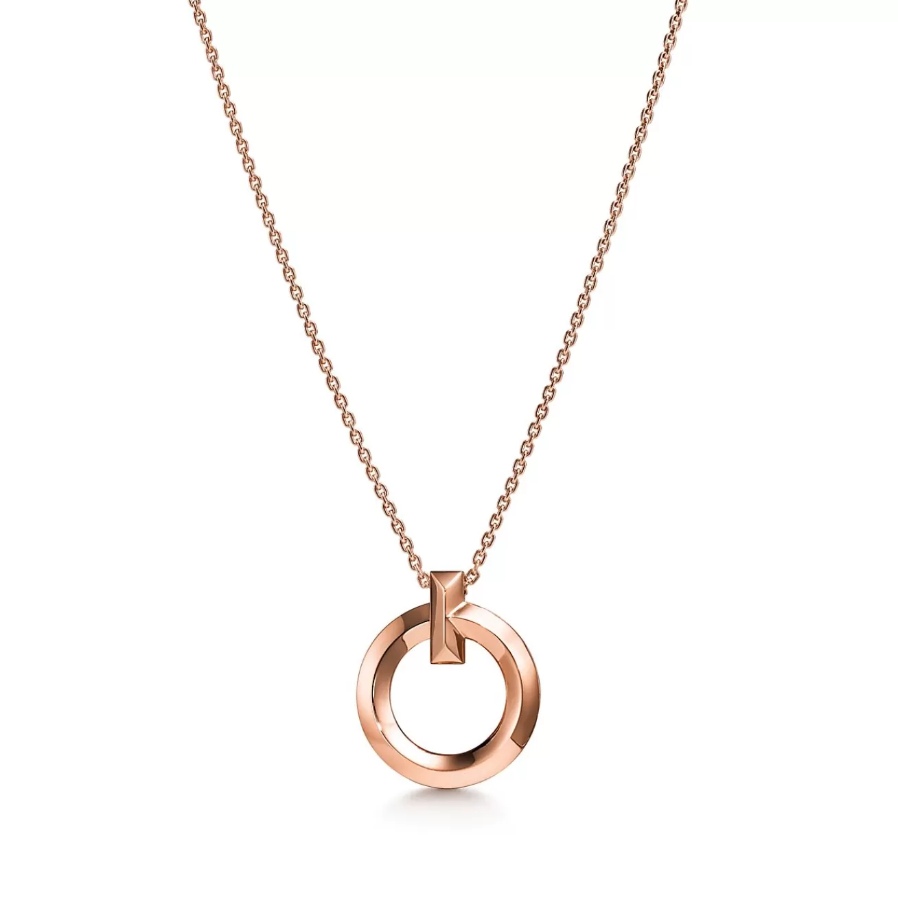 Tiffany & Co. Tiffany T T1 Circle Pendant in Rose Gold, Small | ^ Necklaces & Pendants | Rose Gold Jewelry