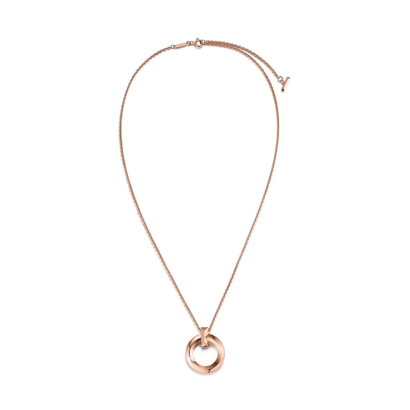 Tiffany & Co. Tiffany T T1 Circle Pendant in Rose Gold, Small | ^ Necklaces & Pendants | Rose Gold Jewelry