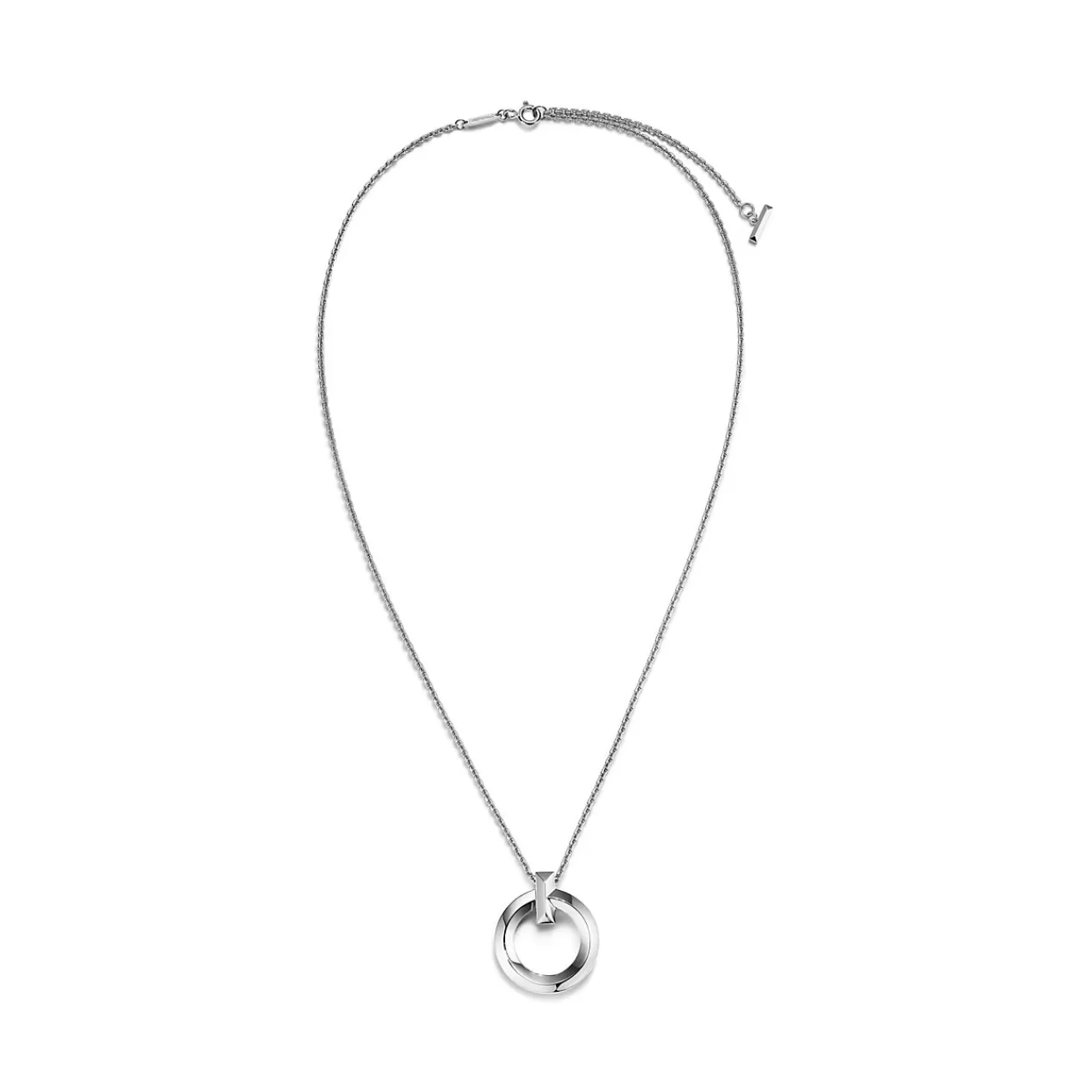 Tiffany & Co. Tiffany T T1 Circle Pendant in White Gold, Small | ^ Necklaces & Pendants | Men's Jewelry