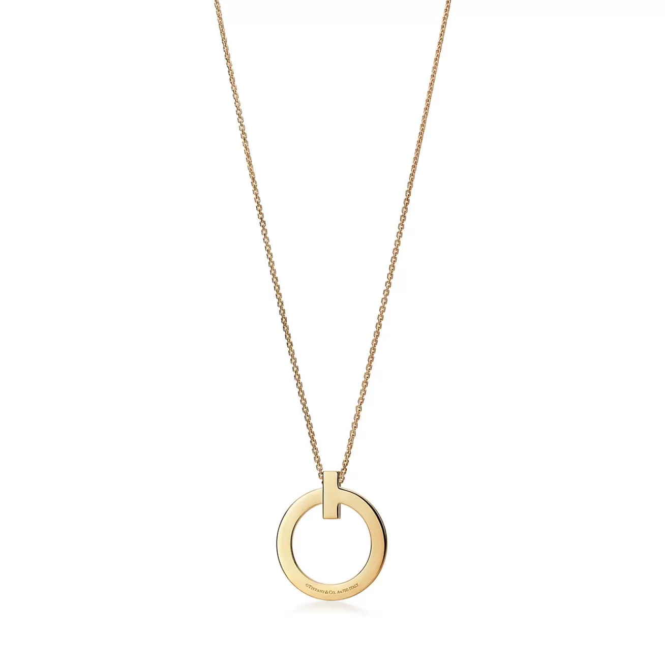 Tiffany & Co. Tiffany T T1 Circle Pendant in Yellow Gold, Large | ^ Necklaces & Pendants | Men's Jewelry