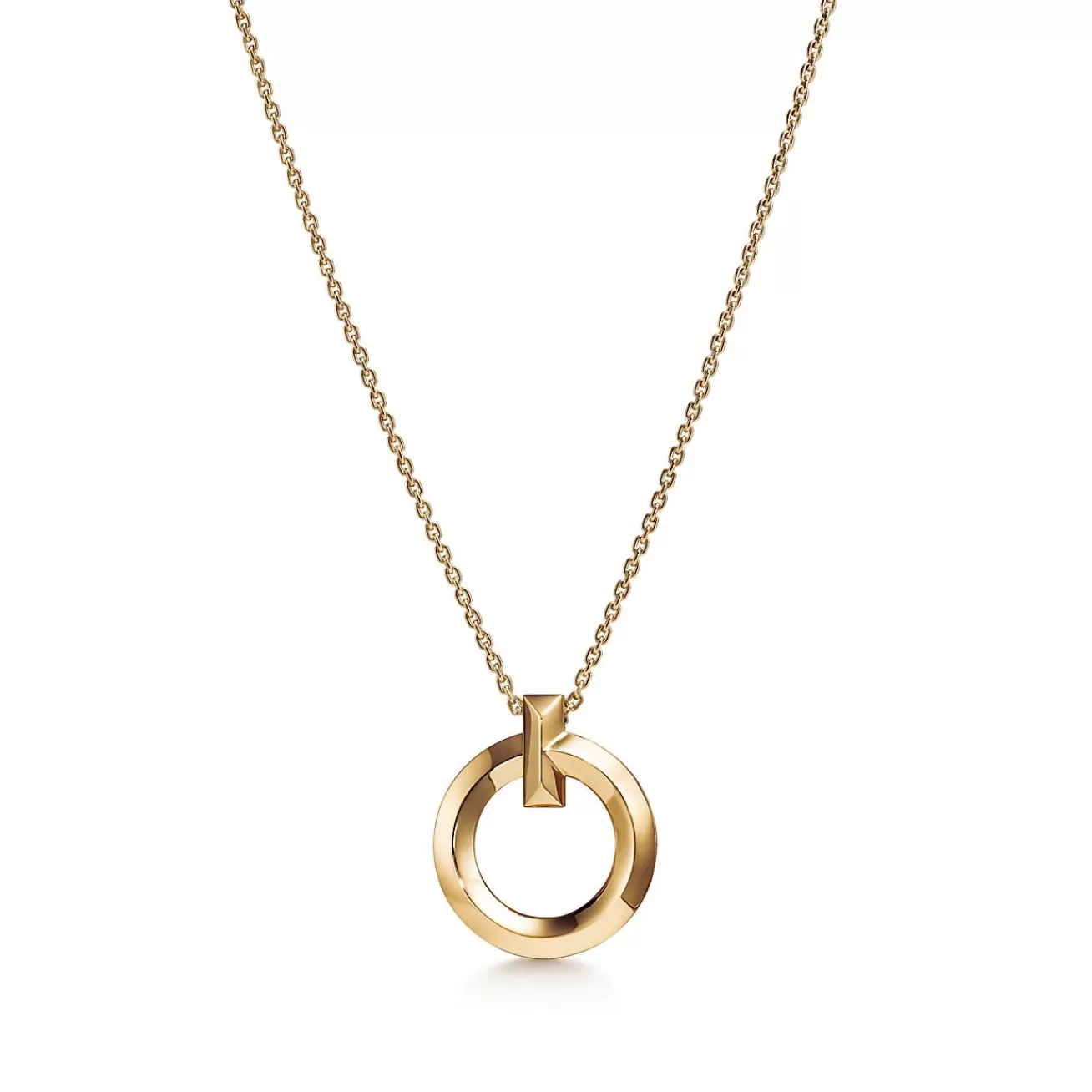 Tiffany & Co. Tiffany T T1 Circle Pendant in Yellow Gold, Small | ^ Necklaces & Pendants | Gifts for Her