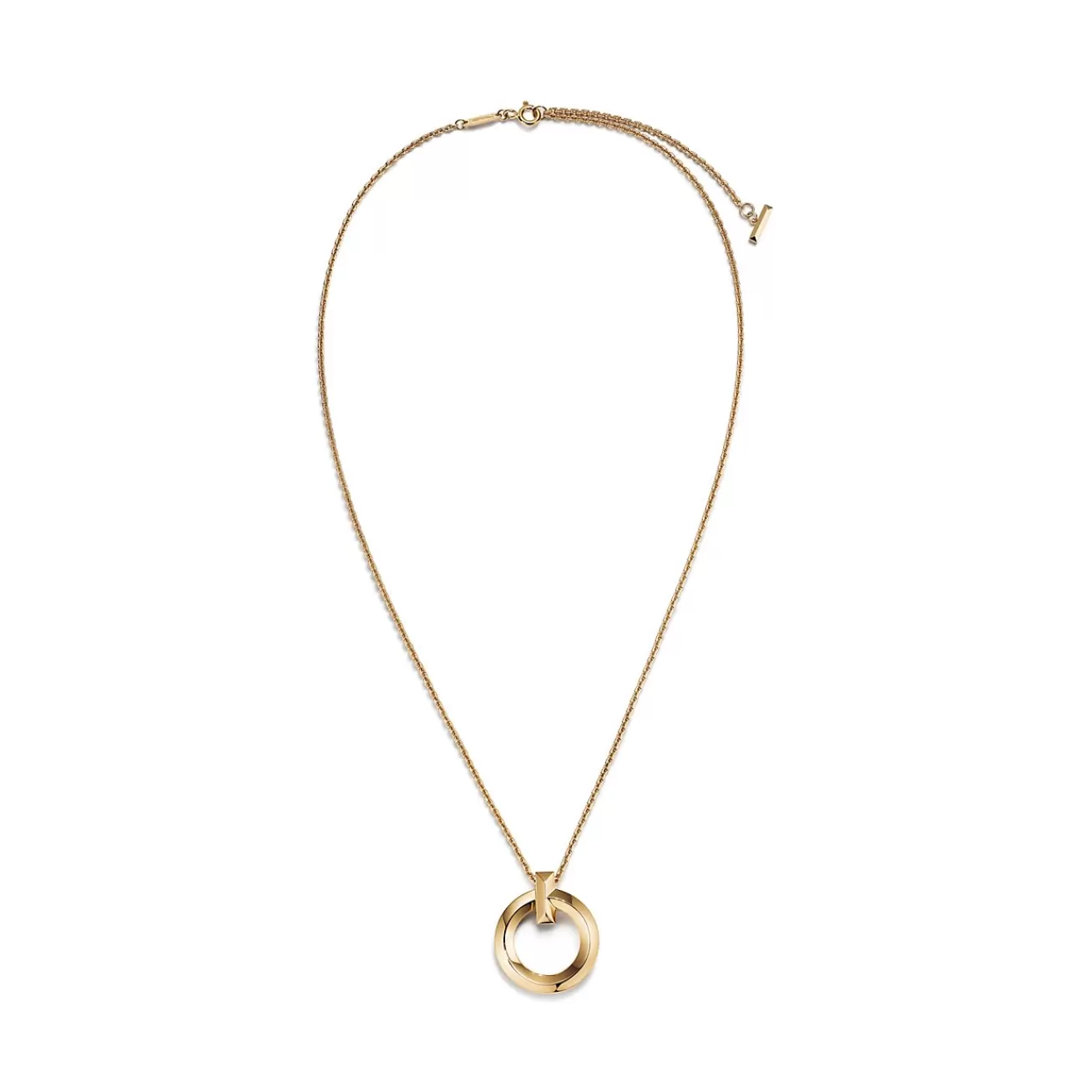 Tiffany & Co. Tiffany T T1 Circle Pendant in Yellow Gold, Small | ^ Necklaces & Pendants | Gifts for Her