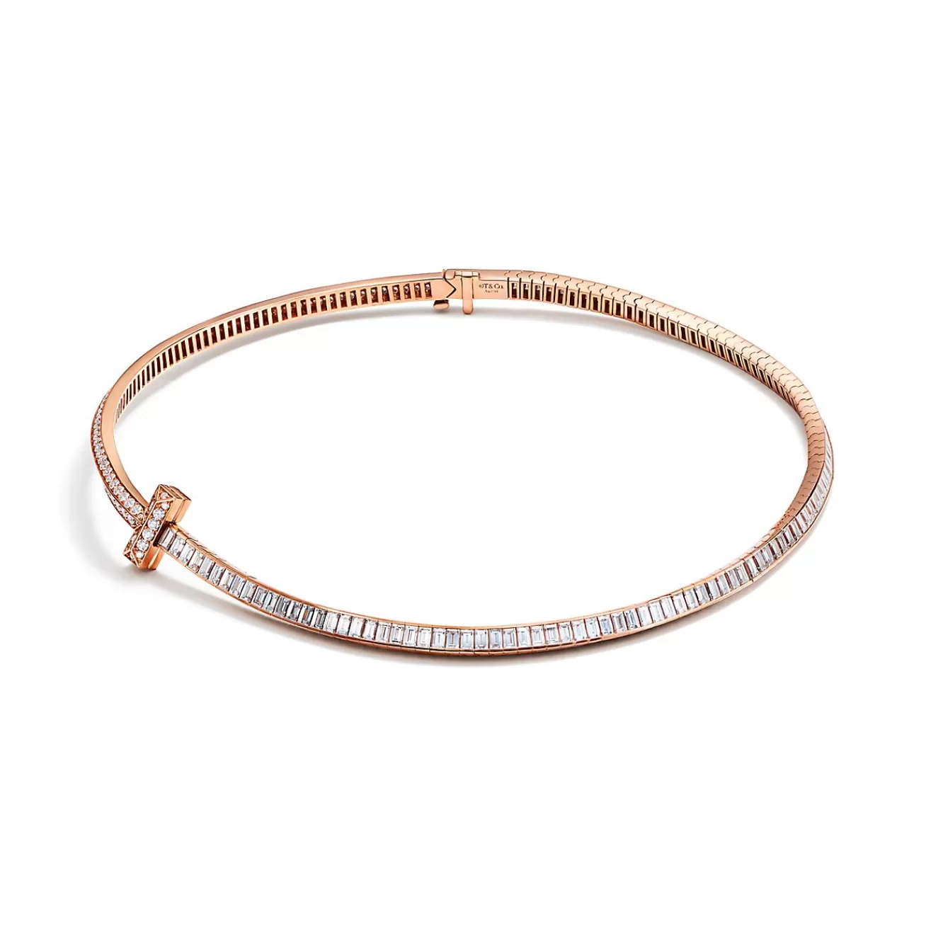 Tiffany & Co. Tiffany T T1 diamond necklace in 18k rose gold. | ^ Necklaces & Pendants | Rose Gold Jewelry