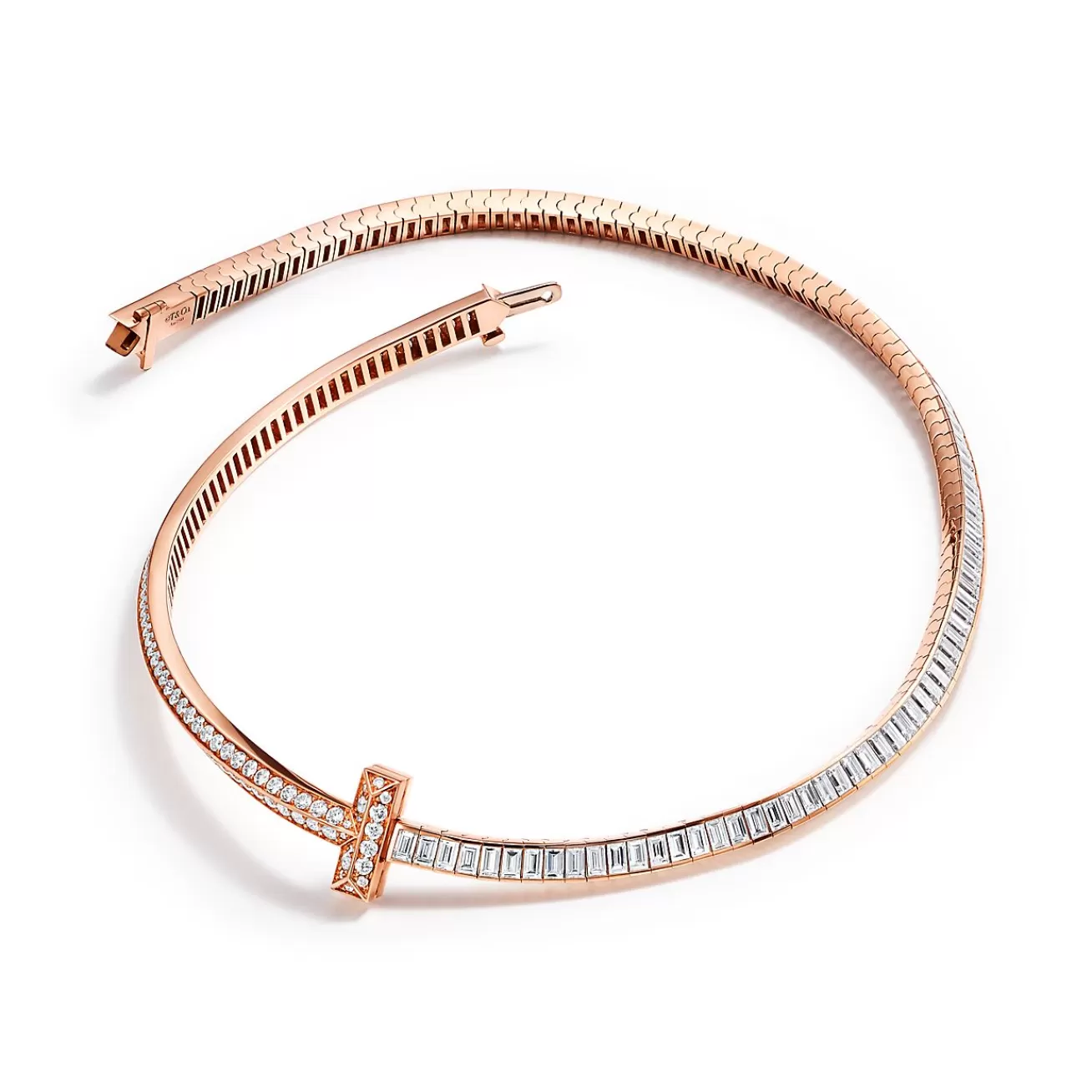Tiffany & Co. Tiffany T T1 diamond necklace in 18k rose gold. | ^ Necklaces & Pendants | Rose Gold Jewelry