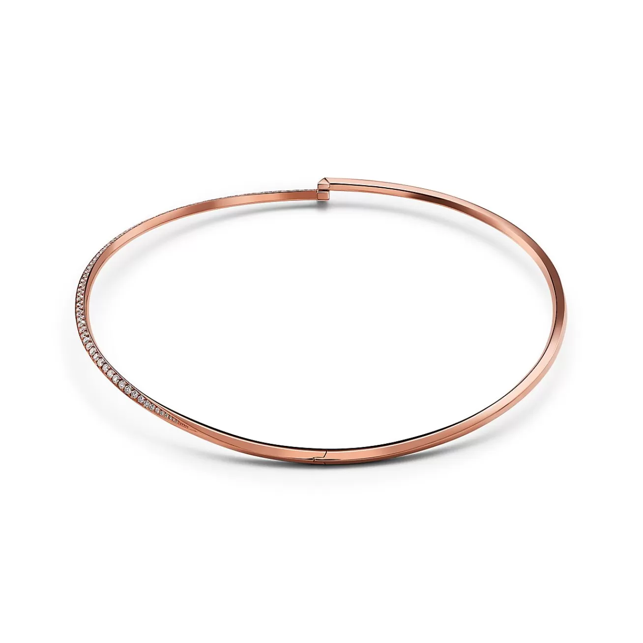 Tiffany & Co. Tiffany T T1 Half Diamond Necklace in Rose Gold | ^ Necklaces & Pendants | Rose Gold Jewelry