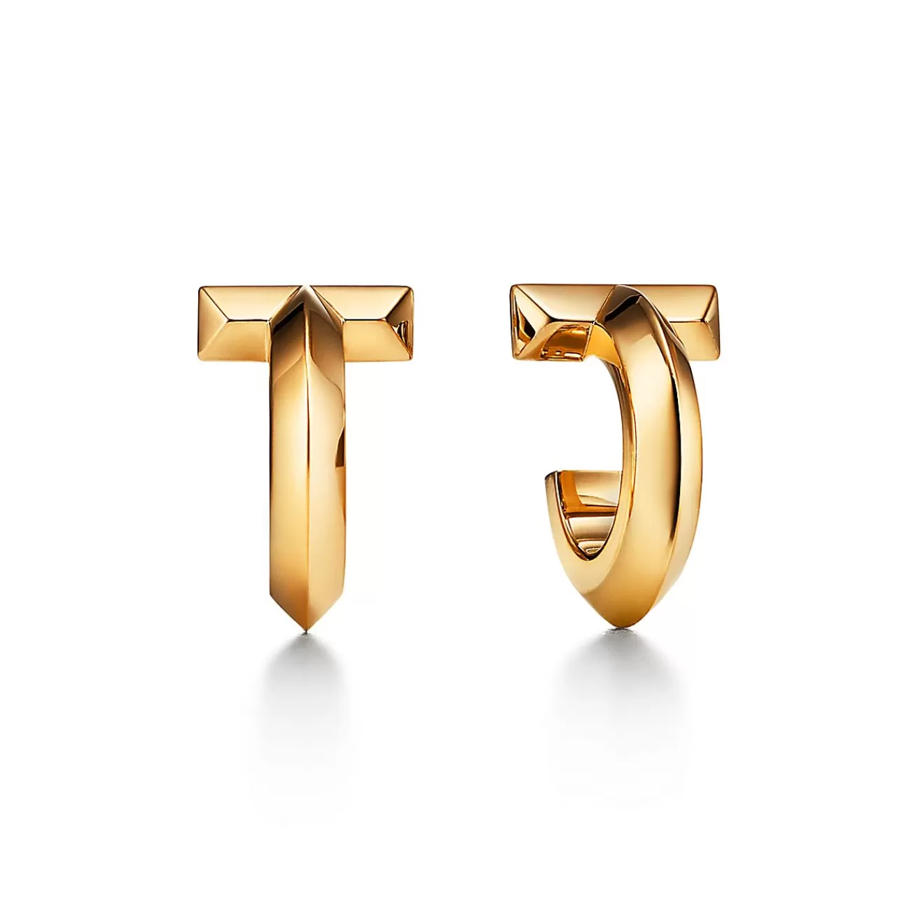 Tiffany & Co. Tiffany T T1 Hoop Earrings in Yellow Gold | ^ Earrings | Hoop Earrings