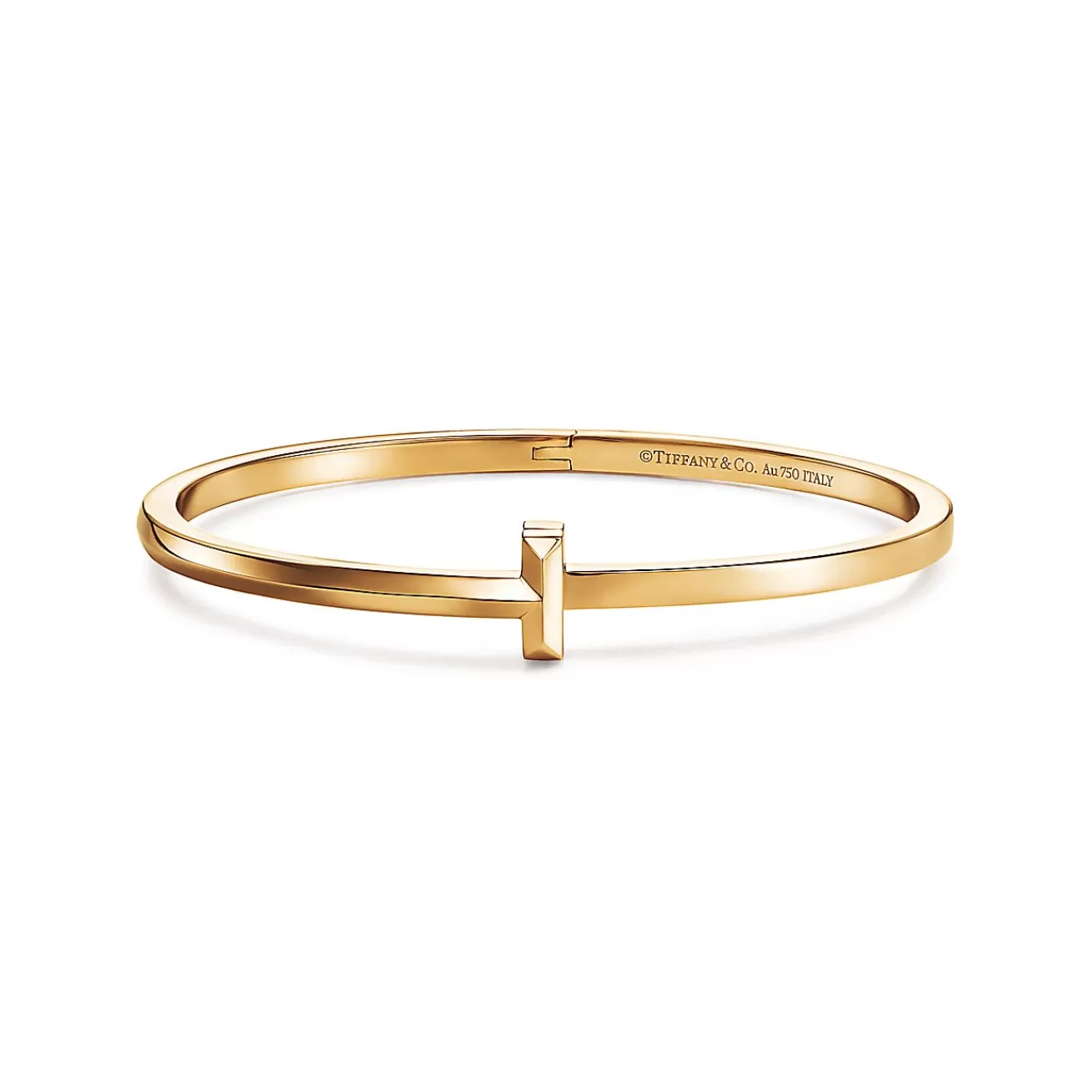 Tiffany & Co. Tiffany T T1 narrow hinged bangle in 18k gold, medium. | ^ Bracelets | Men's Jewelry