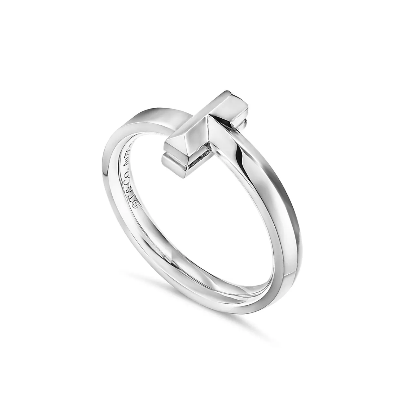 Tiffany & Co. Tiffany T T1 Ring in White Gold, 2.5 mm Wide | ^ Rings | Men's Jewelry