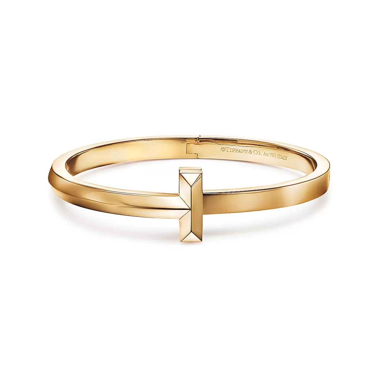 Tiffany & Co. Tiffany T T1 wide hinged bangle in 18k gold, medium. | ^ Bracelets | Men's Jewelry