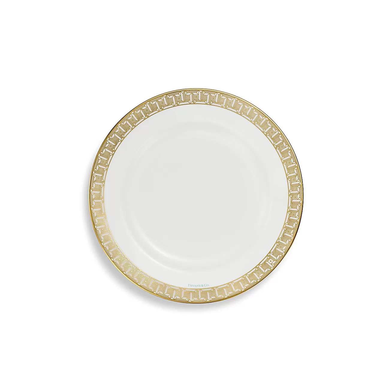 Tiffany & Co. Tiffany T True Bread and Butter Plate with a Hand-painted Gold Rim | ^ Tableware