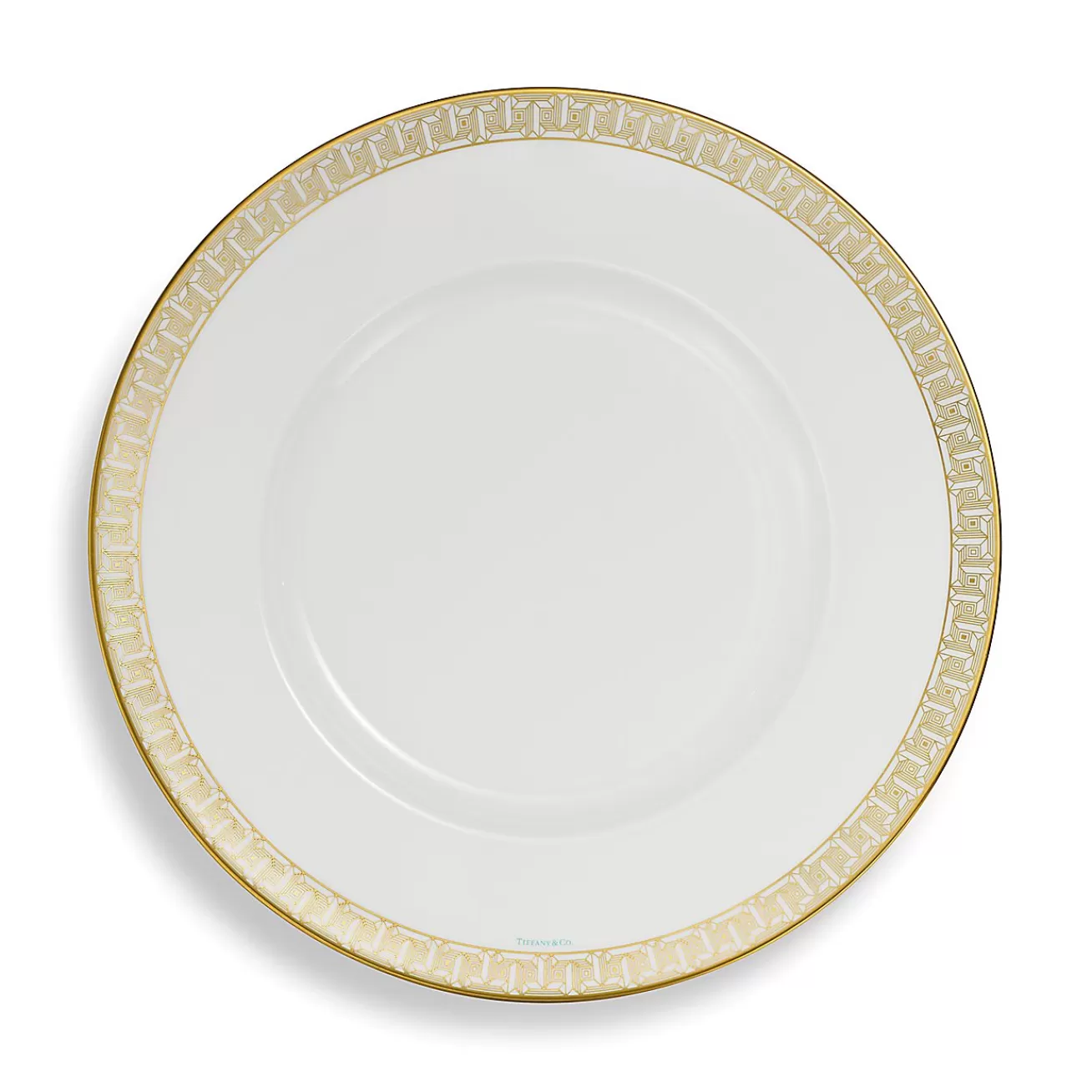 Tiffany & Co. Tiffany T True Charger with a Hand-painted Gold Rim | ^ Tableware